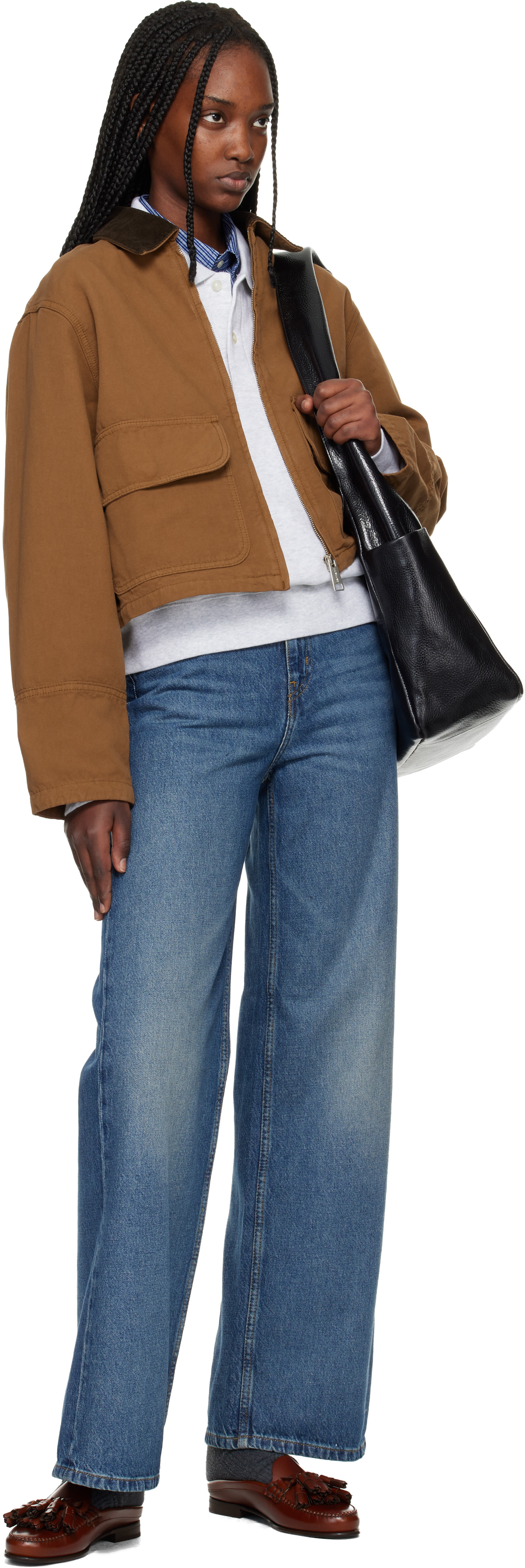 Carhartt Work In Progress - 브라운 프레스콧 재킷