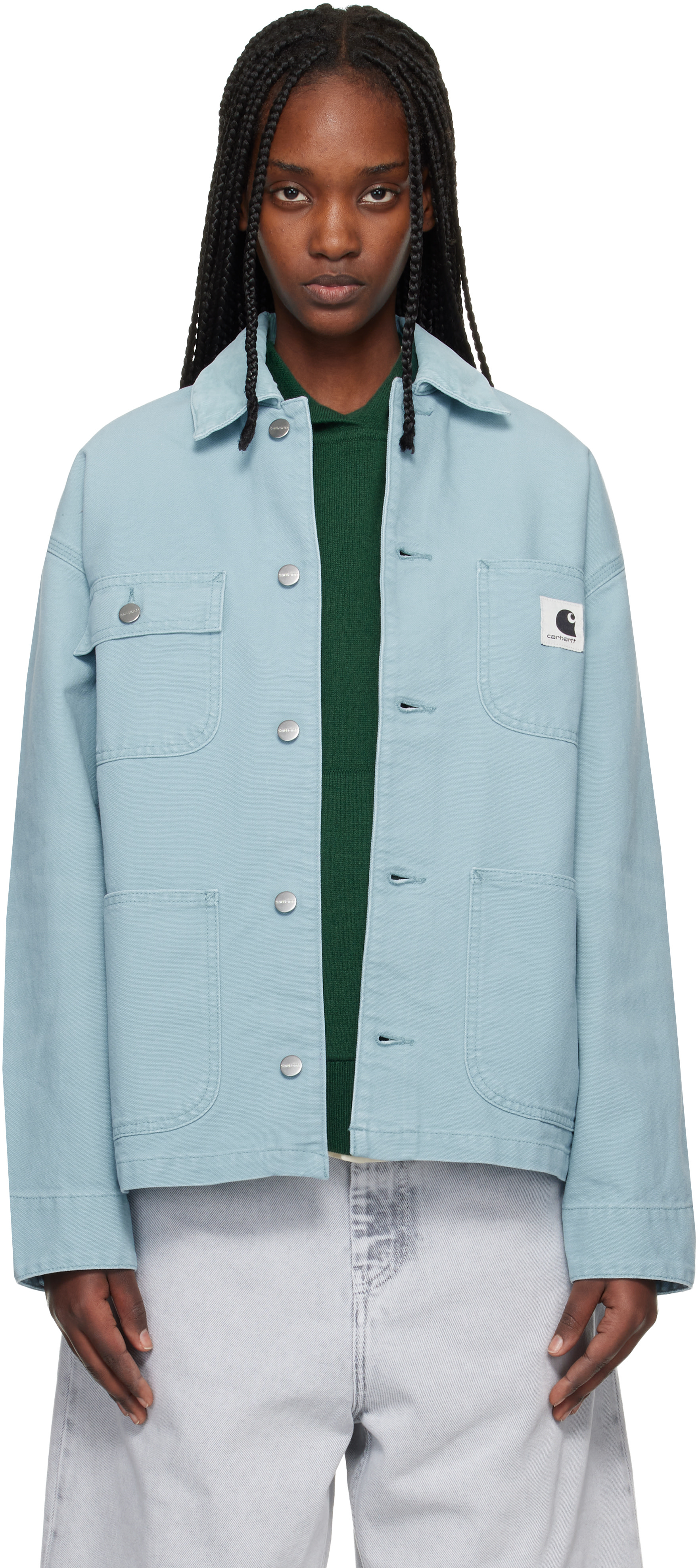 Carhartt Work In Progress: Blue OG Michigan Jacket | SSENSE