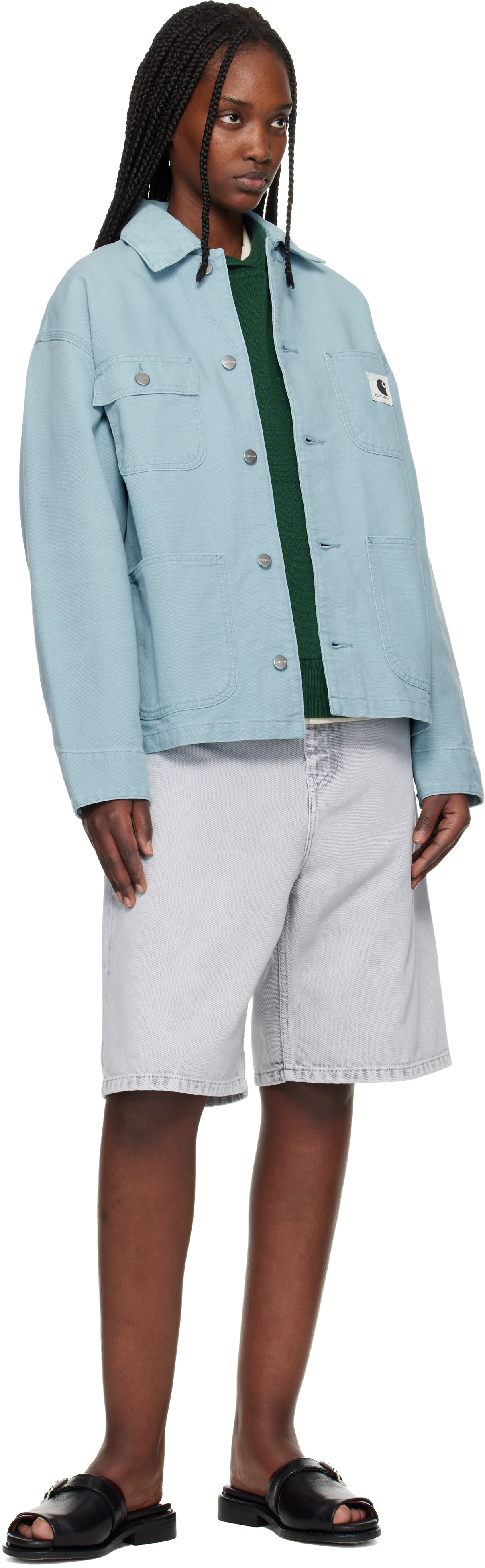 Carhartt Work In Progress: Blue OG Michigan Jacket | SSENSE