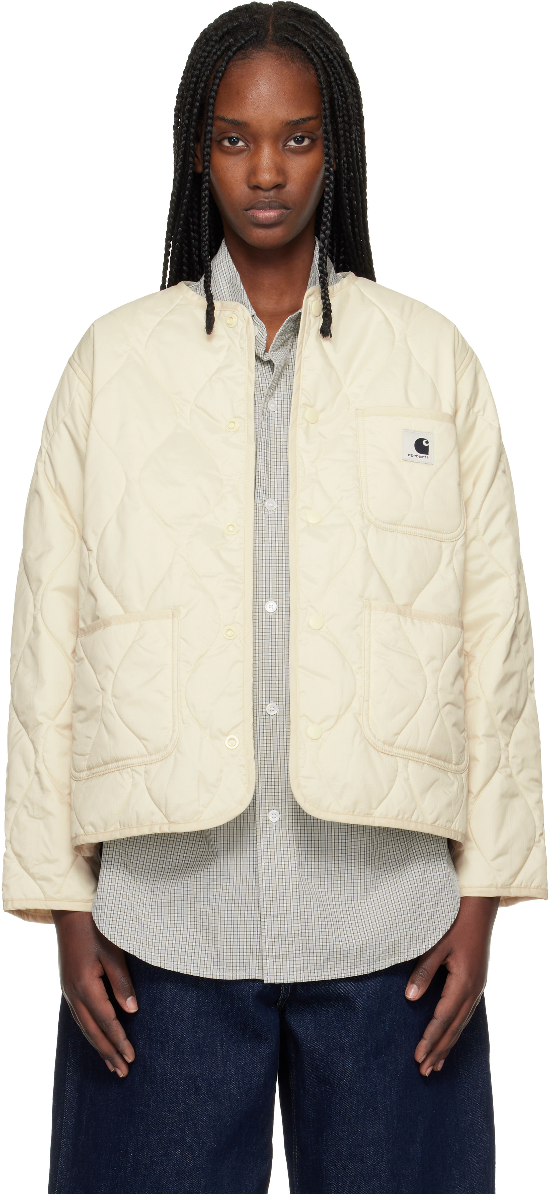 Carhartt Work In Progress - 베이지 스카일러 라이너 재킷