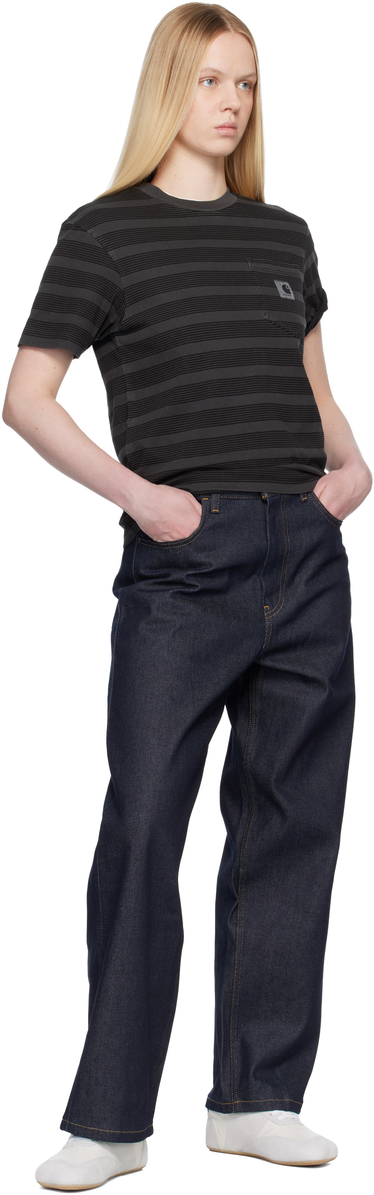 Carhartt Work In Progress - Jean Brandon bleu marine