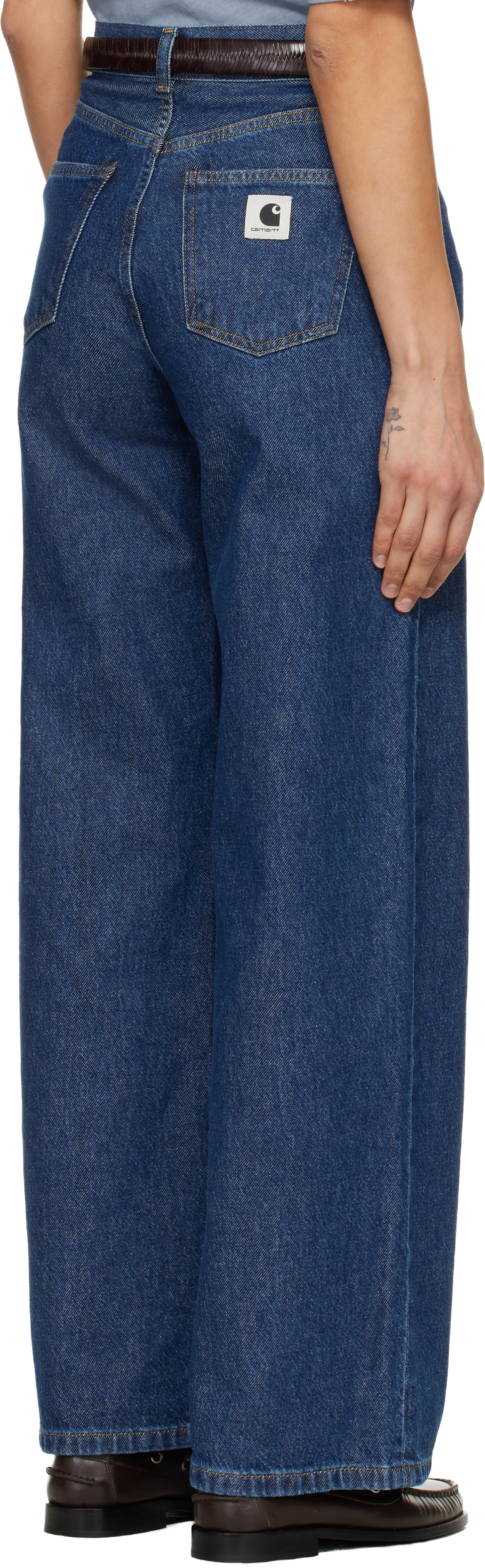 Carhartt Work In Progress - Jean Jane bleu marine