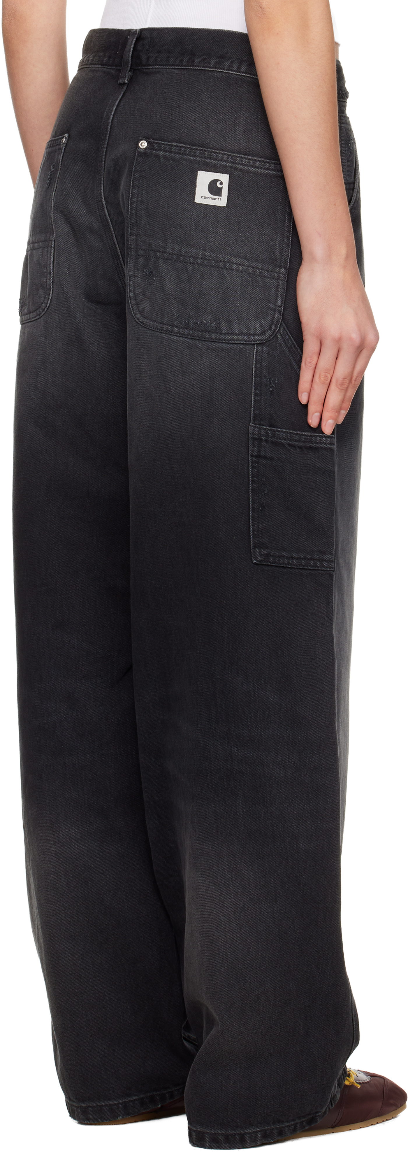 Carhartt Work In Progress: ブラック Brandon Double Knee ジーンズ