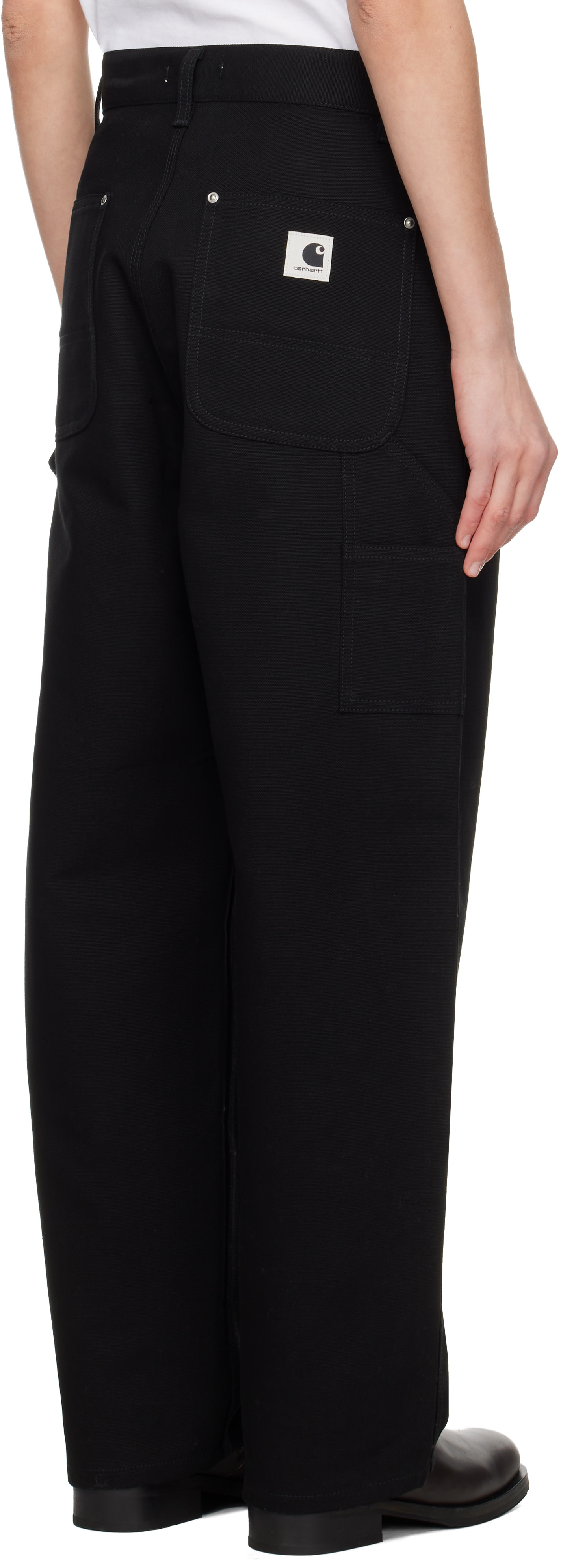 Carhartt Work In Progress: Black Brandon Double Knee Jeans | SSENSE