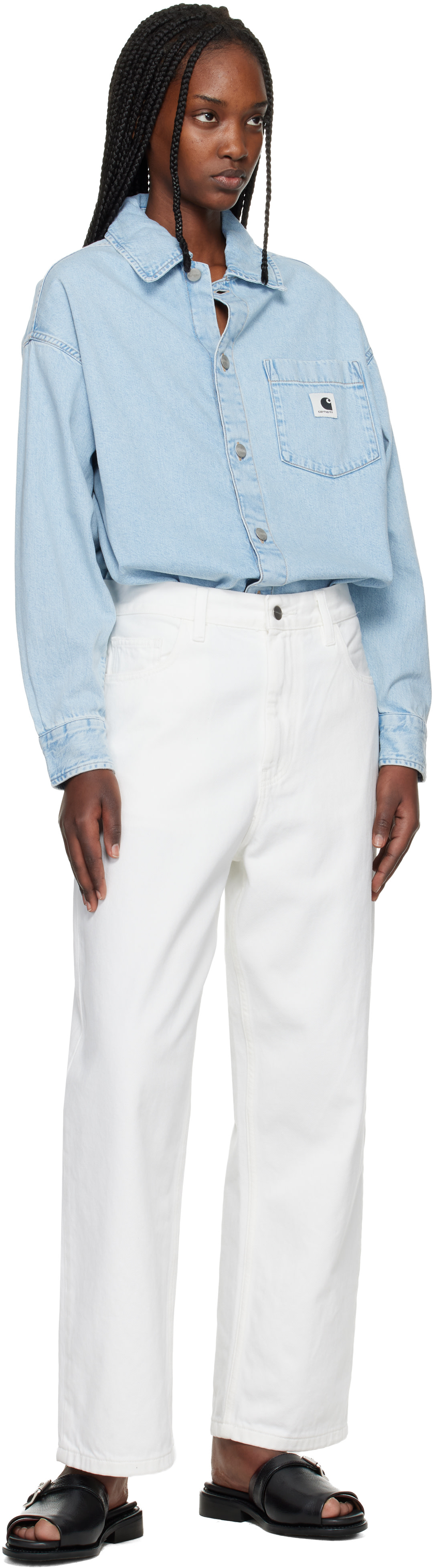 Carhartt Work In Progress - Jean Brandon blanc