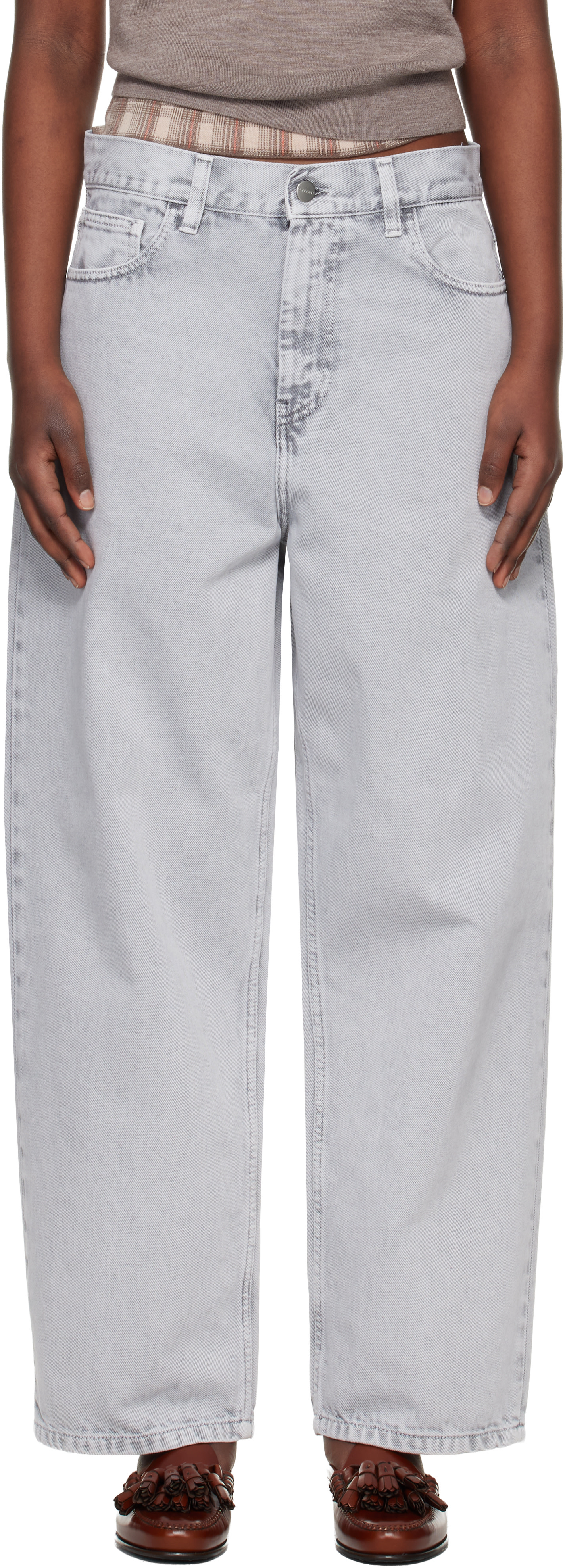 Carhartt Work In Progress - Jean Brandon blanc cassé