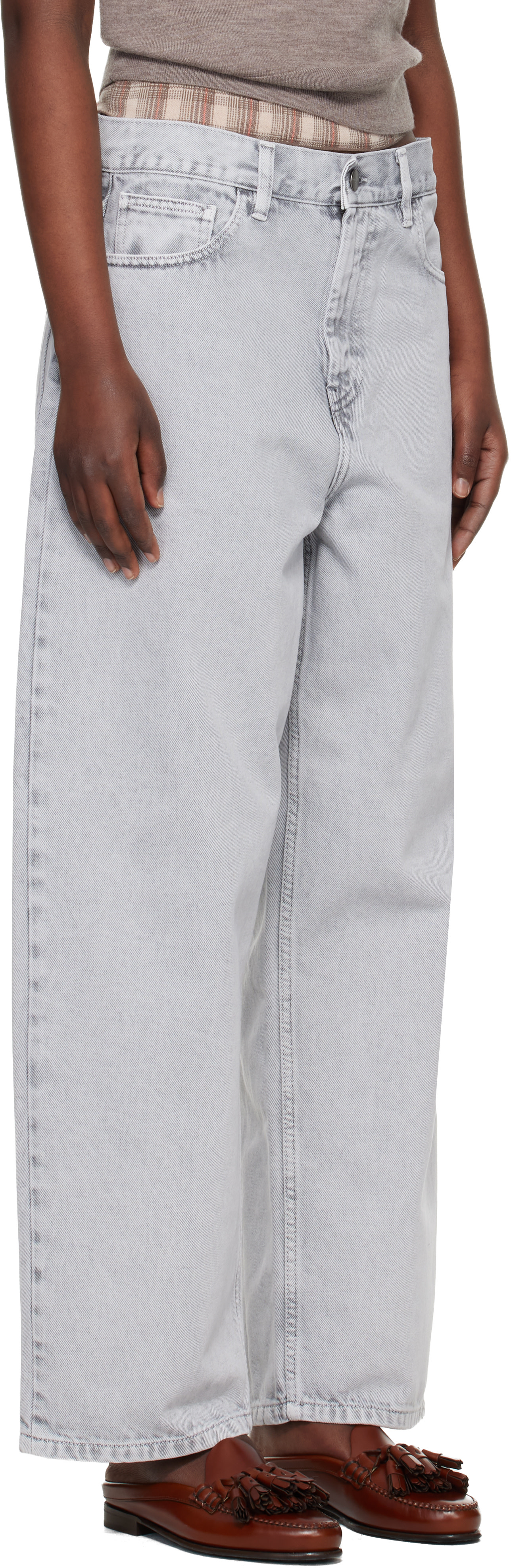 Carhartt Work In Progress - Jean Brandon blanc cassé