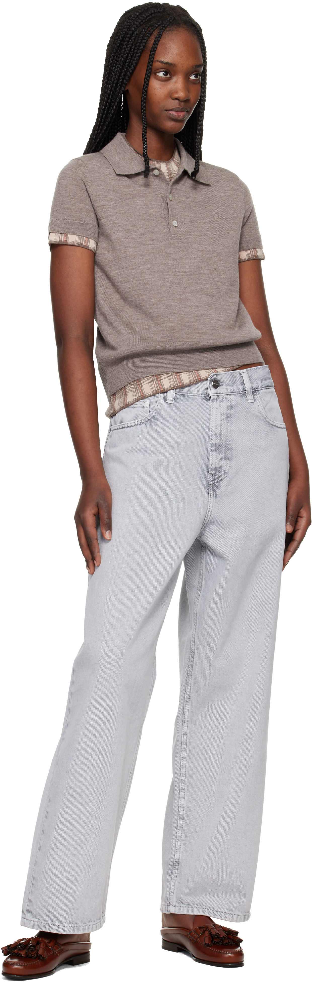 Carhartt Work In Progress - Jean Brandon blanc cassé