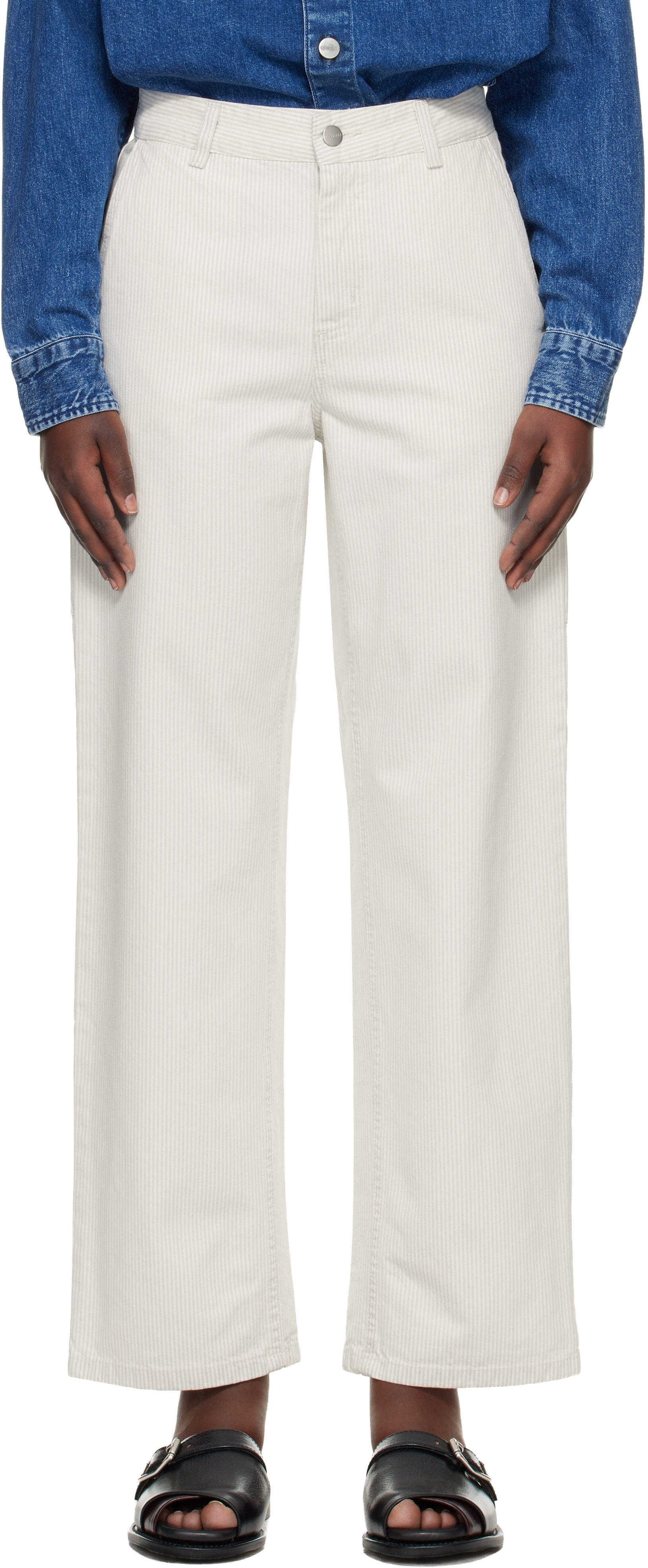 Carhartt Work In Progress: Off-White Mercer Stripe Jeans | SSENSE