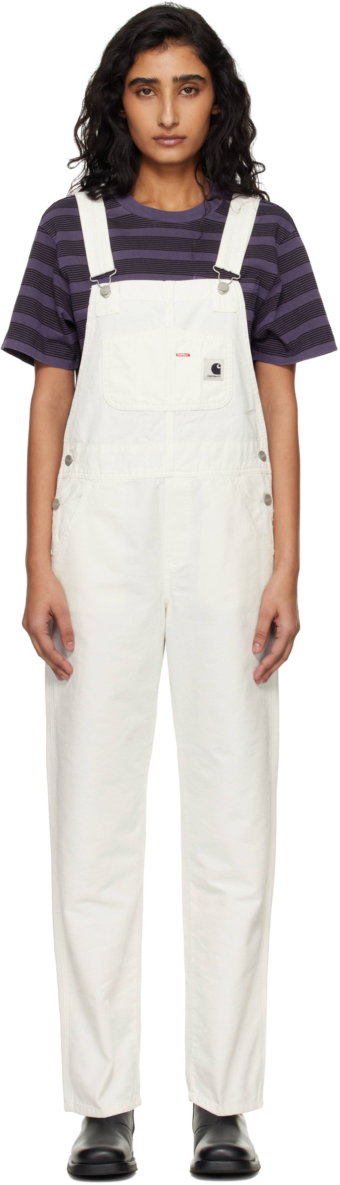 Carhartt Work In Progress - Salopette droite blanche