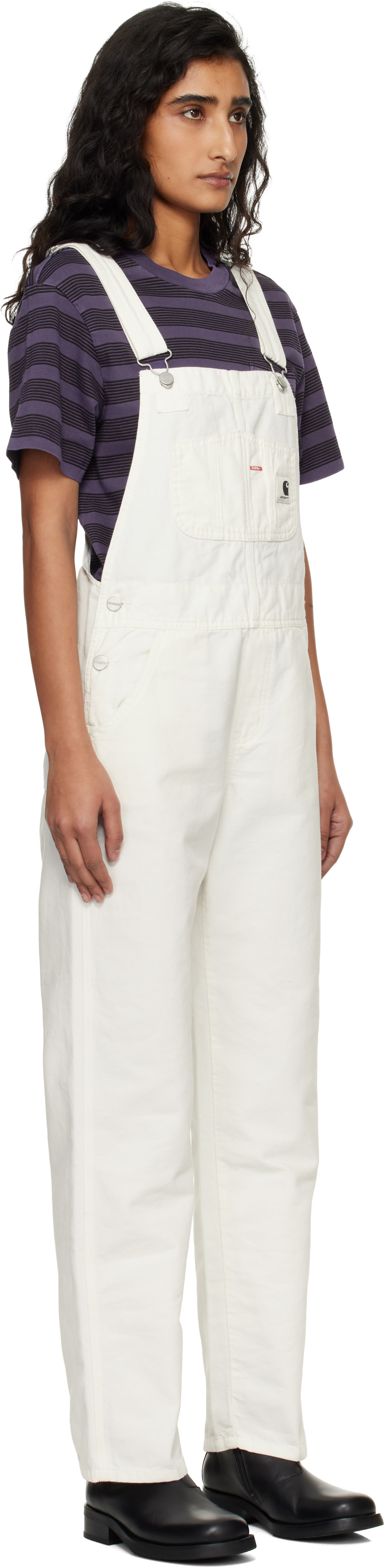 Carhartt Work In Progress - Salopette droite blanche