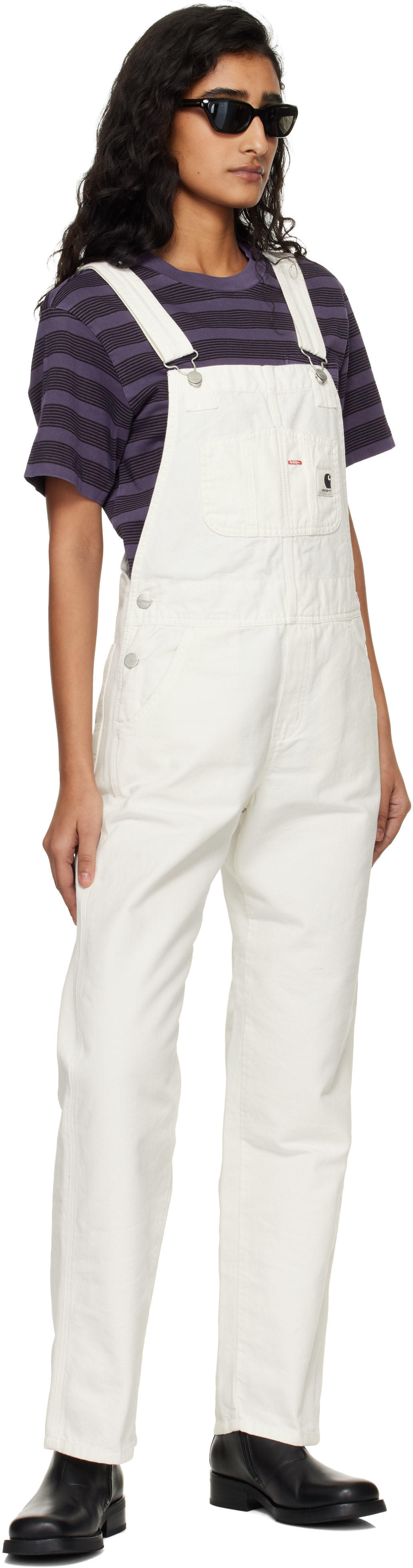 Carhartt Work In Progress - Salopette droite blanche