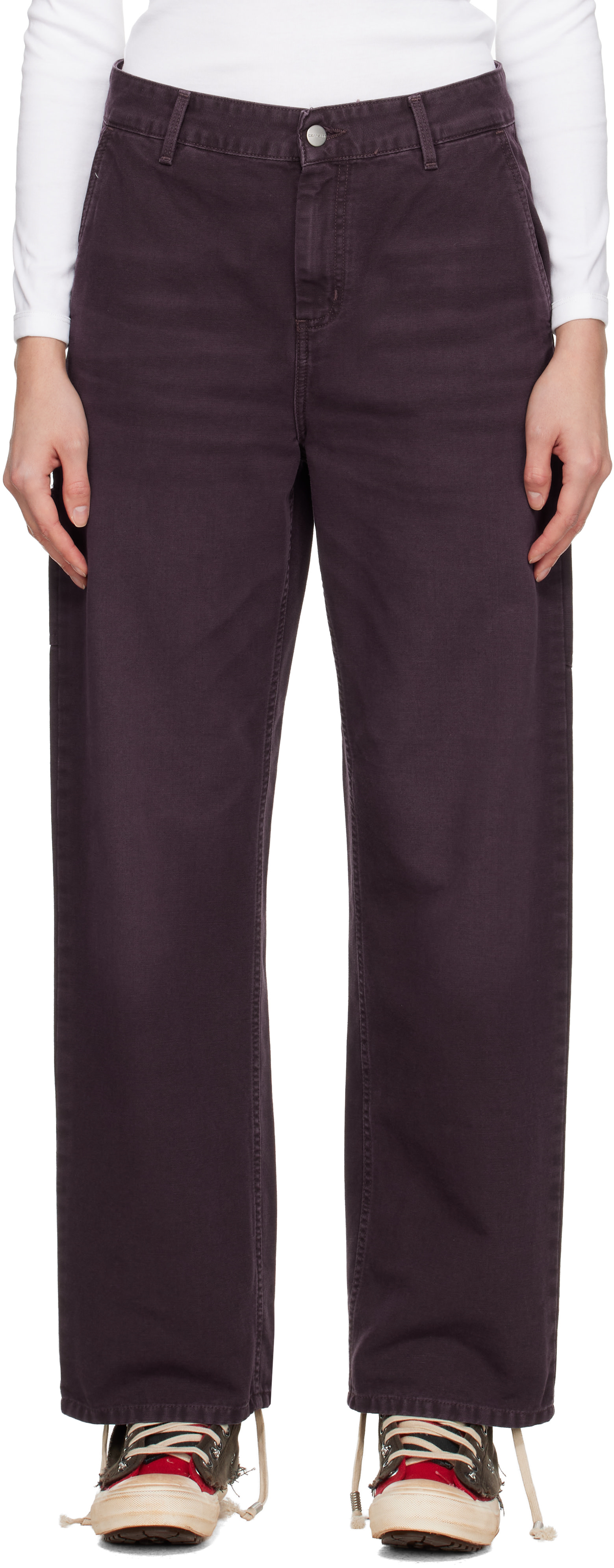Carhartt Work In Progress - Pantalon Pierce bourgogne