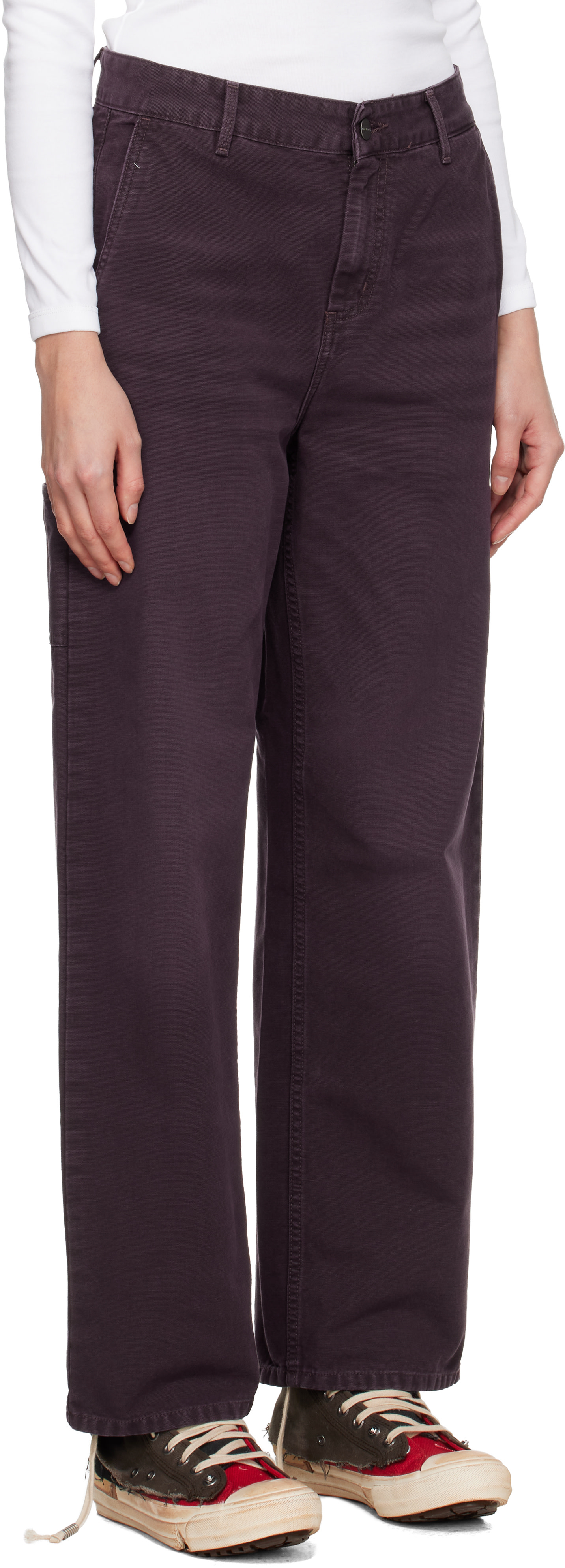 Carhartt Work In Progress - Pantalon Pierce bourgogne