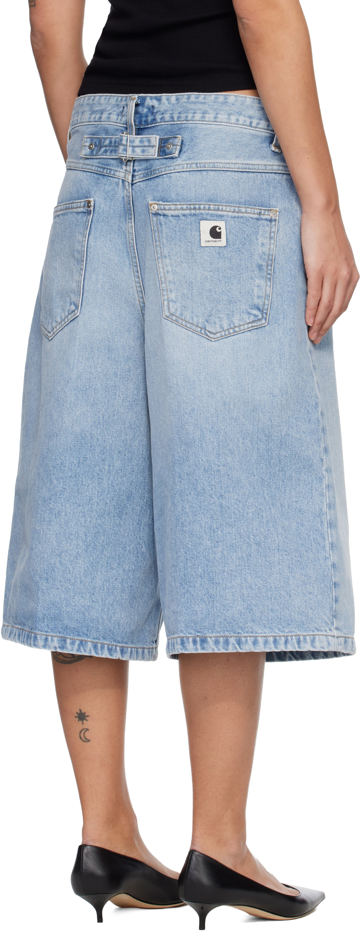 Carhartt Work In Progress: Blue Belmont Denim Shorts | SSENSE