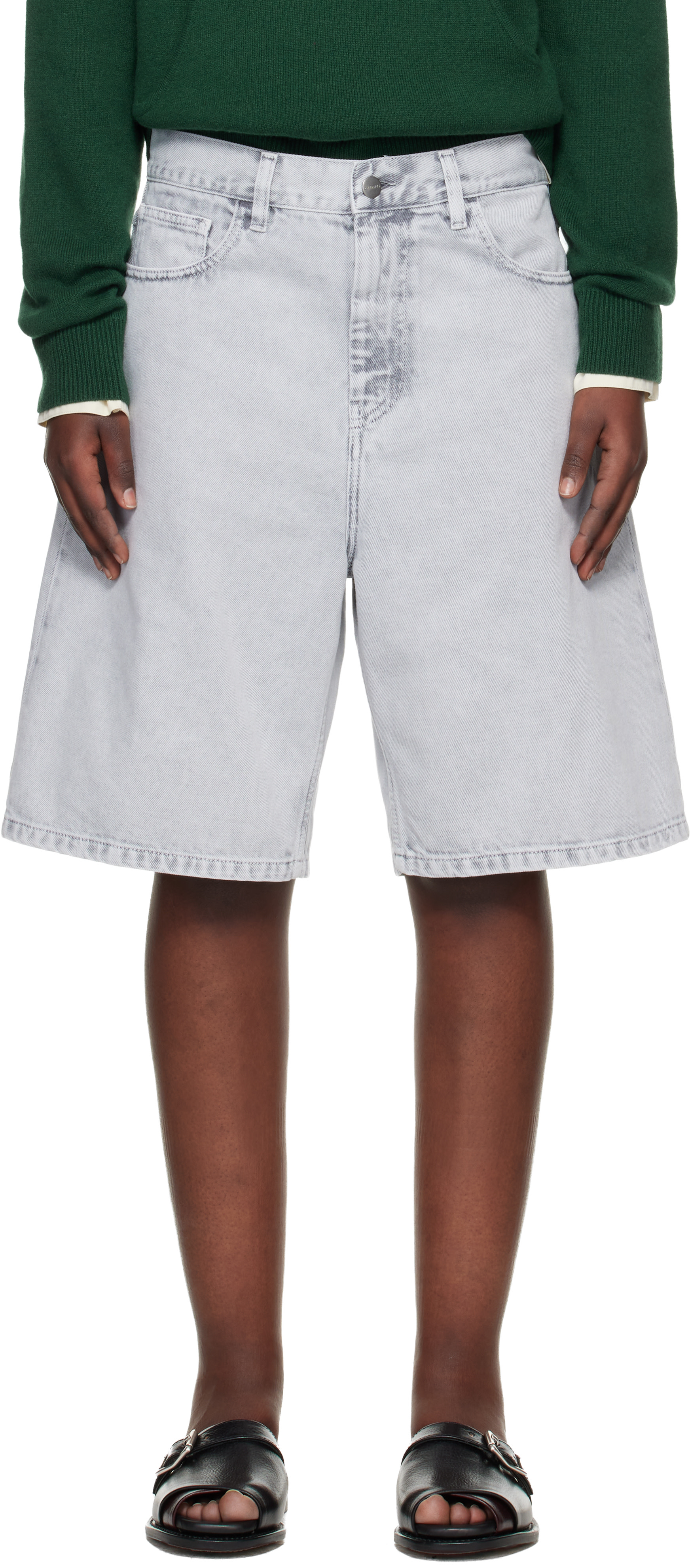 Carhartt Work In Progress - Short Brandon gris en denim