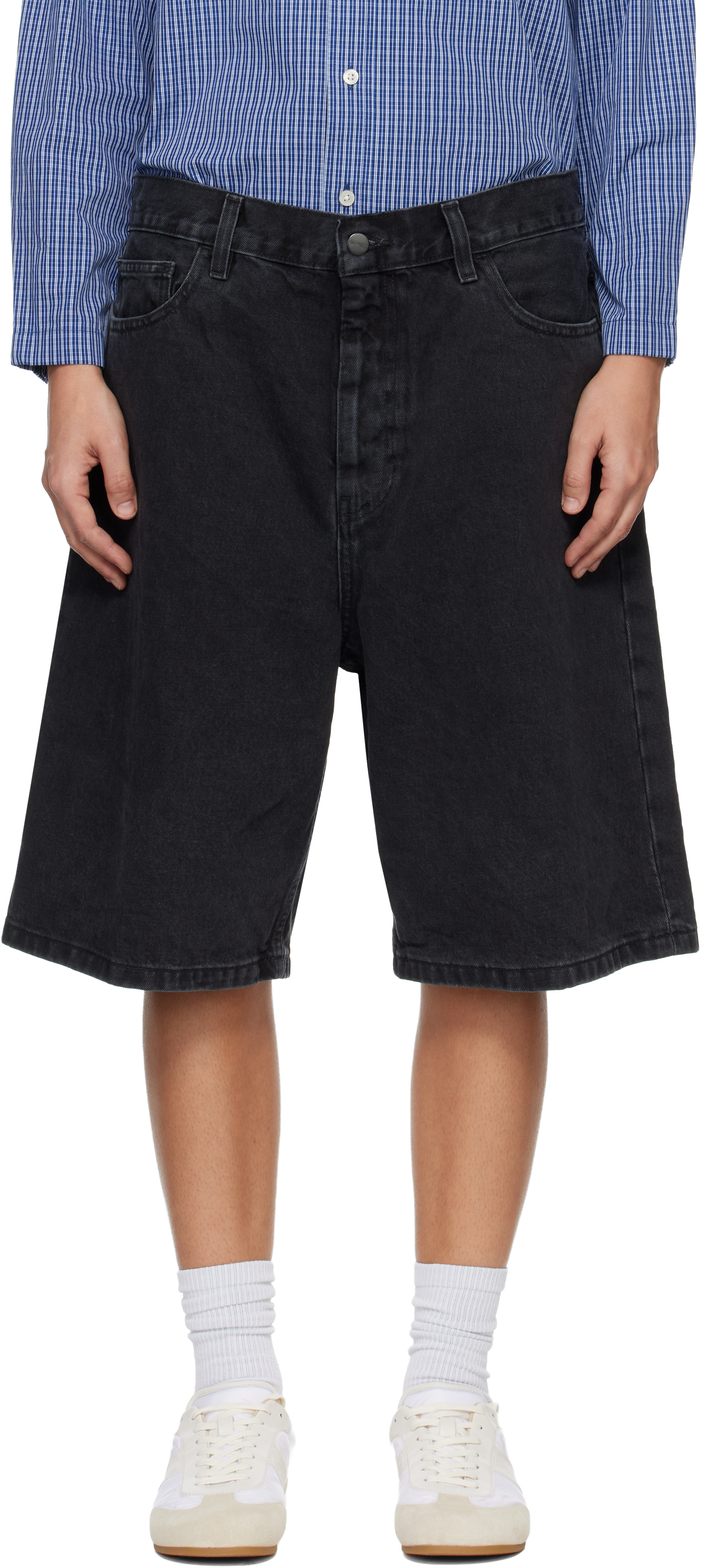Carhartt Work In Progress: Black Brandon Shorts | SSENSE
