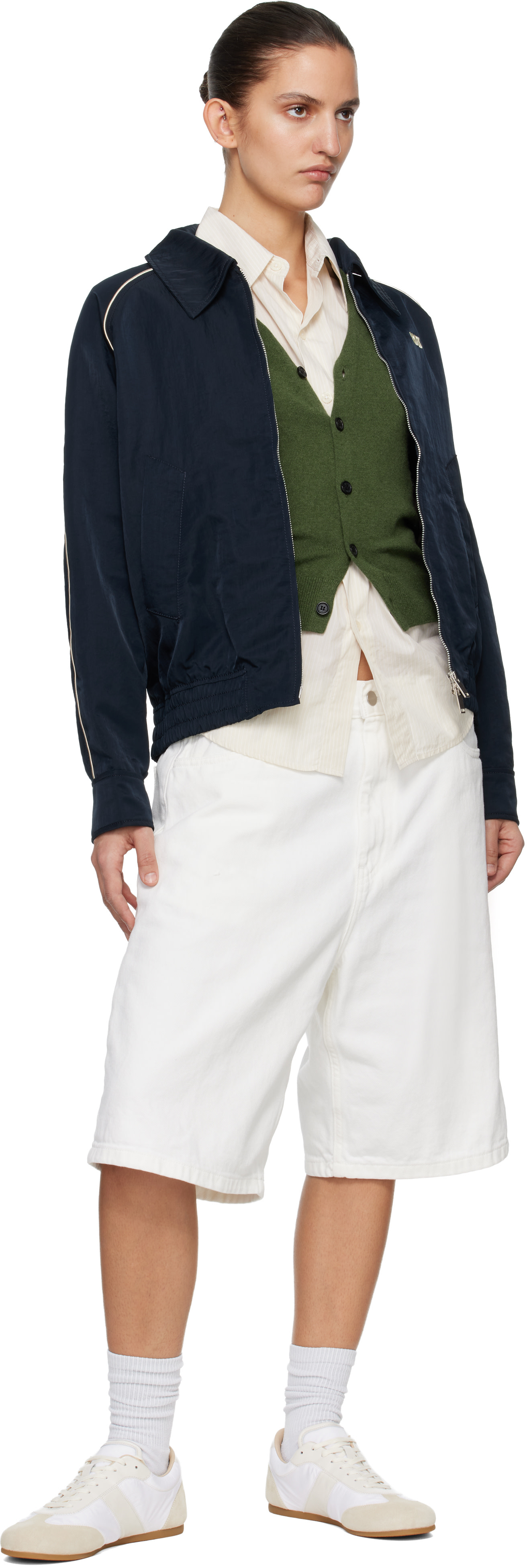 Carhartt Work In Progress - Short Brandon blanc en denim
