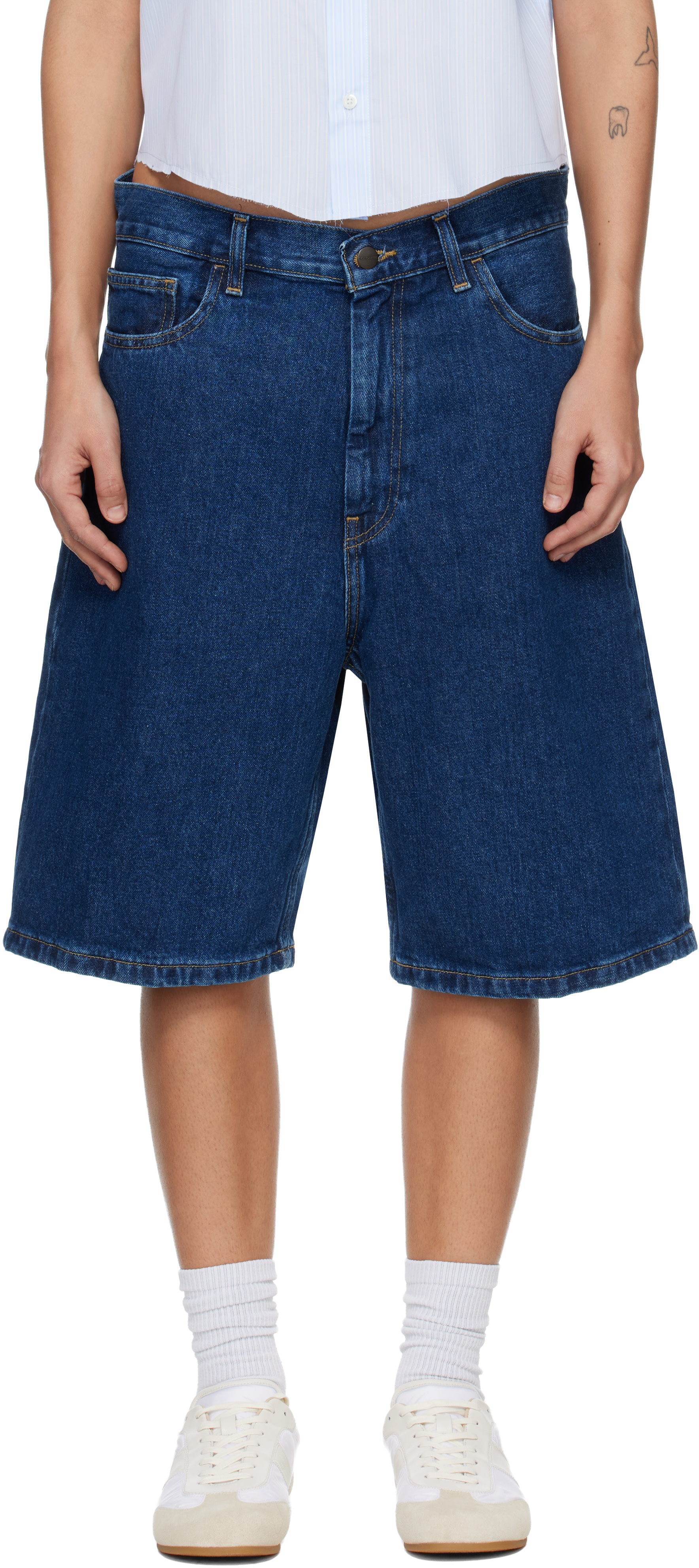 Carhartt Work In Progress - Short Brandon bleu en denim