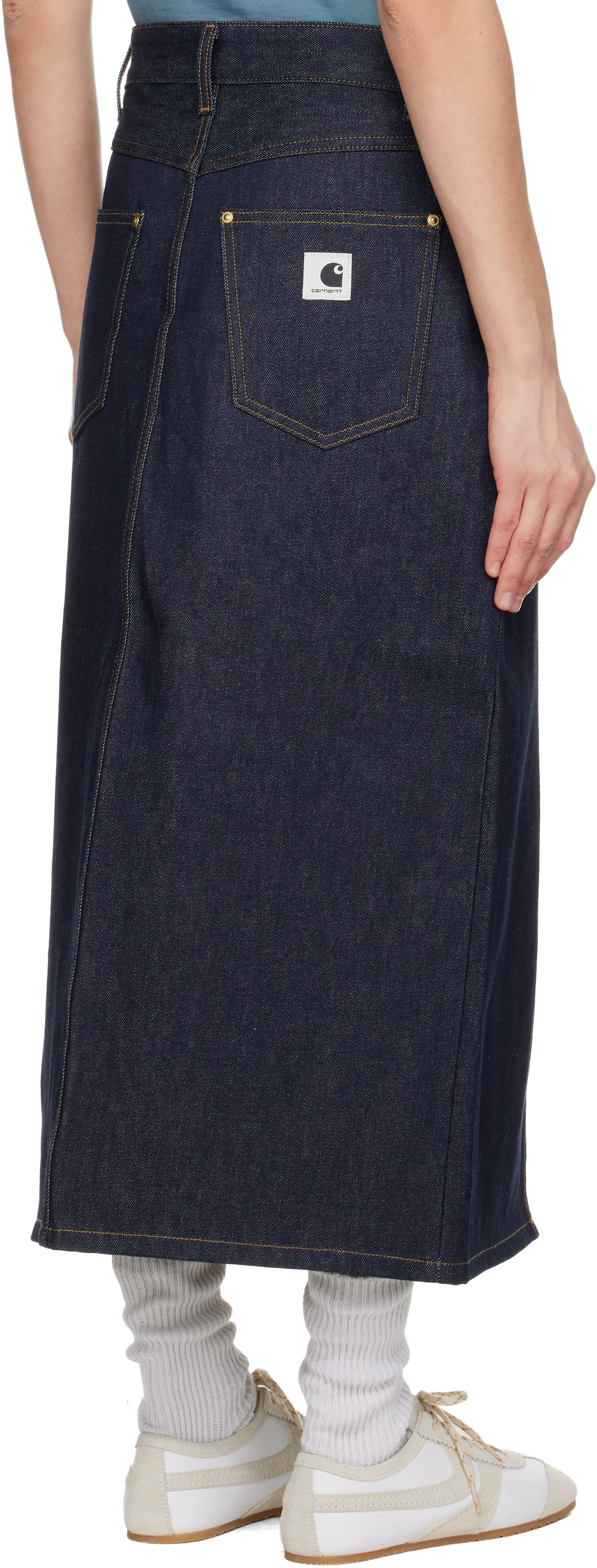 Carhartt Work In Progress - Jupe midi Brandon bleue en denim
