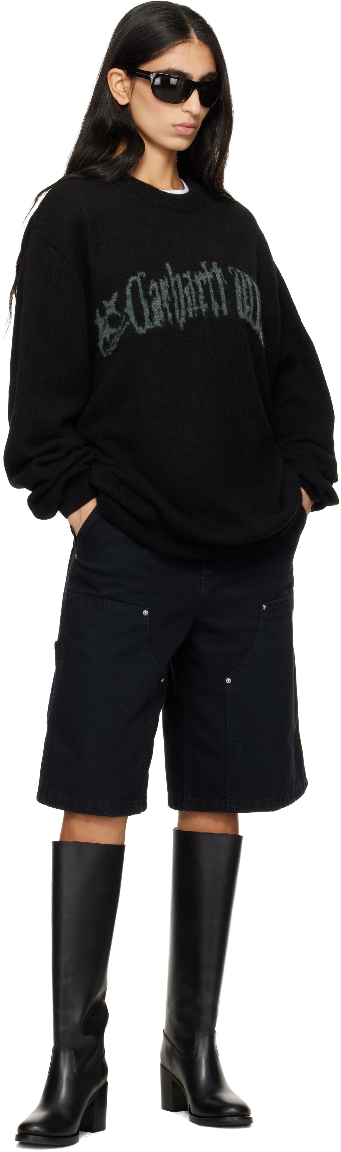 Carhartt Work In Progress - 블랙 커뮤팅 스웨터