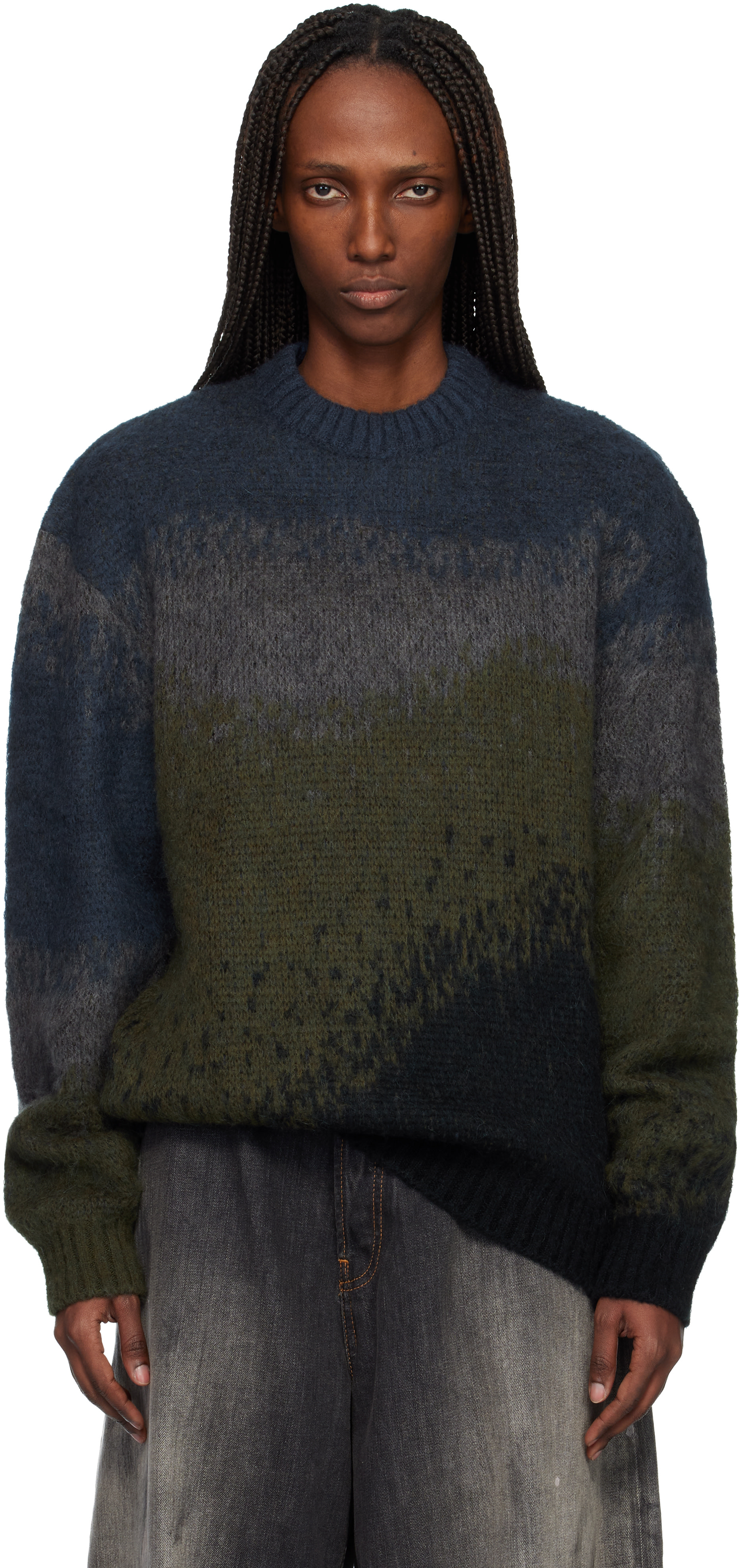 Carhartt Work In Progress - Pull Tinley bleu marine et vert