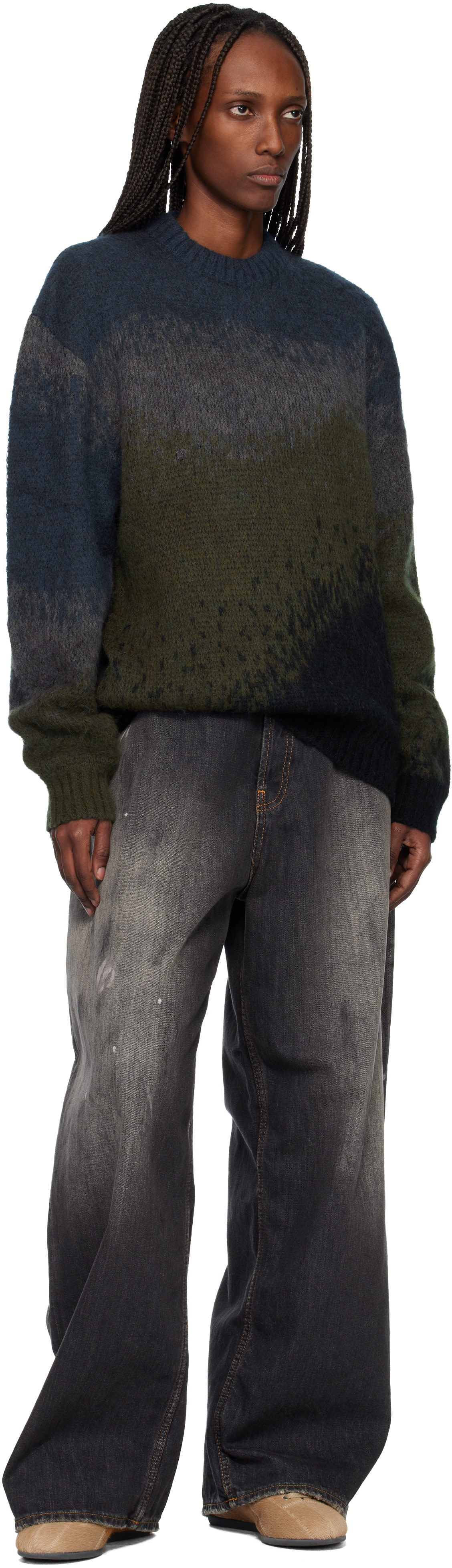 Carhartt Work In Progress - Pull Tinley bleu marine et vert