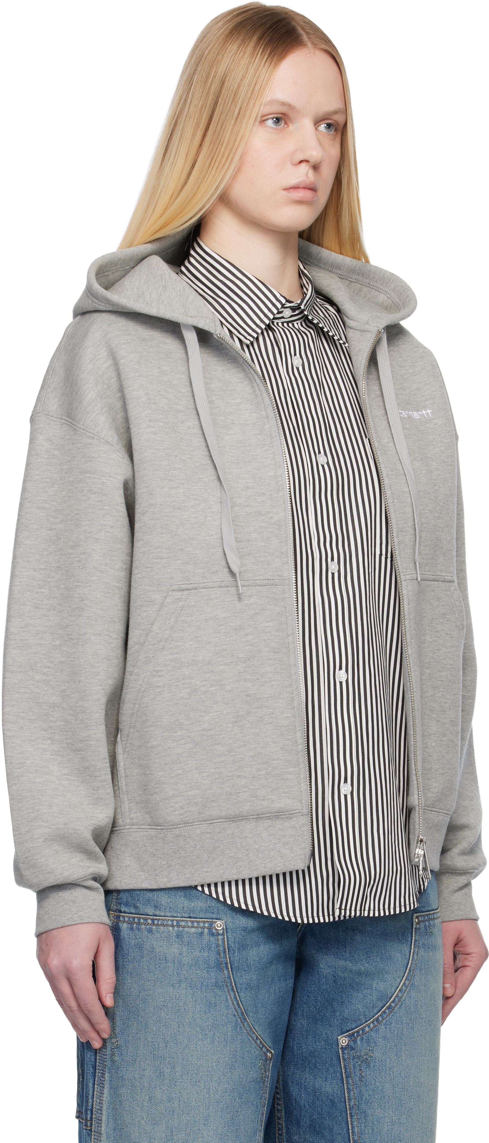 Carhartt Work In Progress - Pull à capuche Alda gris