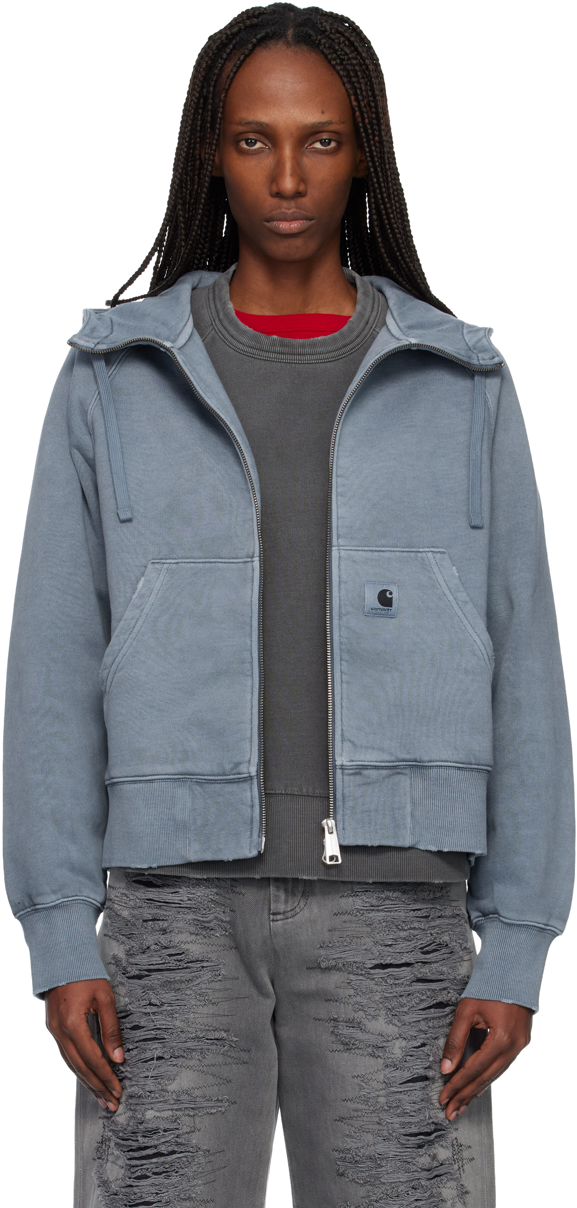 Carhartt Work In Progress - Pull à capuche Torion bleu