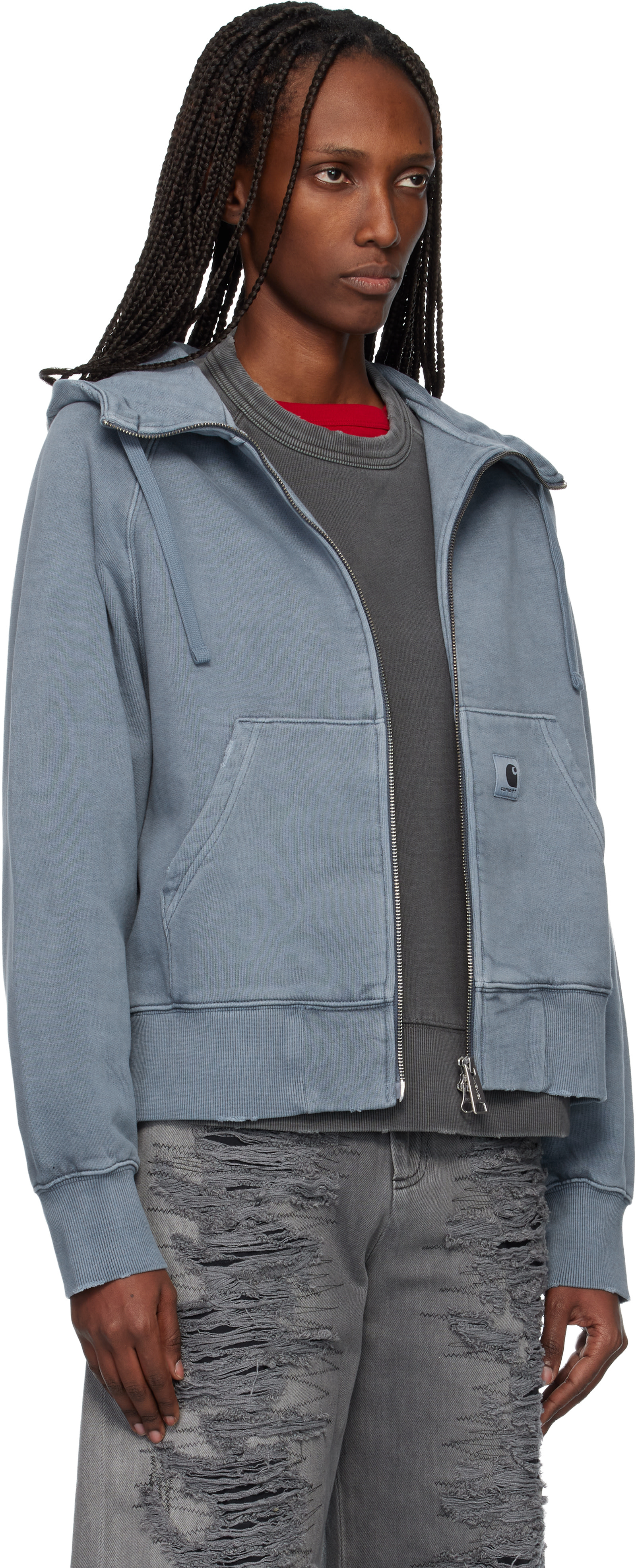 Carhartt Work In Progress - Pull à capuche Torion bleu