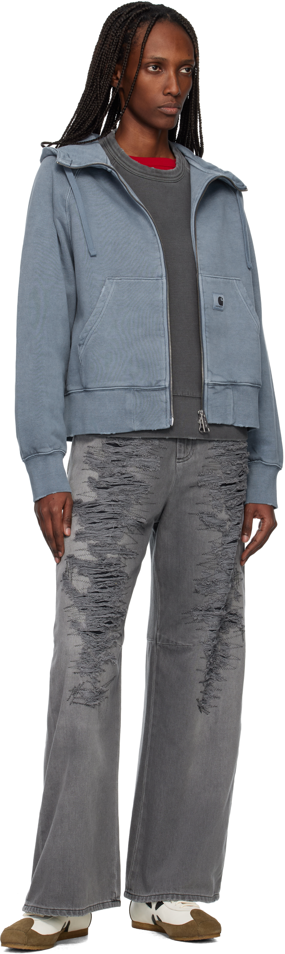 Carhartt Work In Progress - Pull à capuche Torion bleu