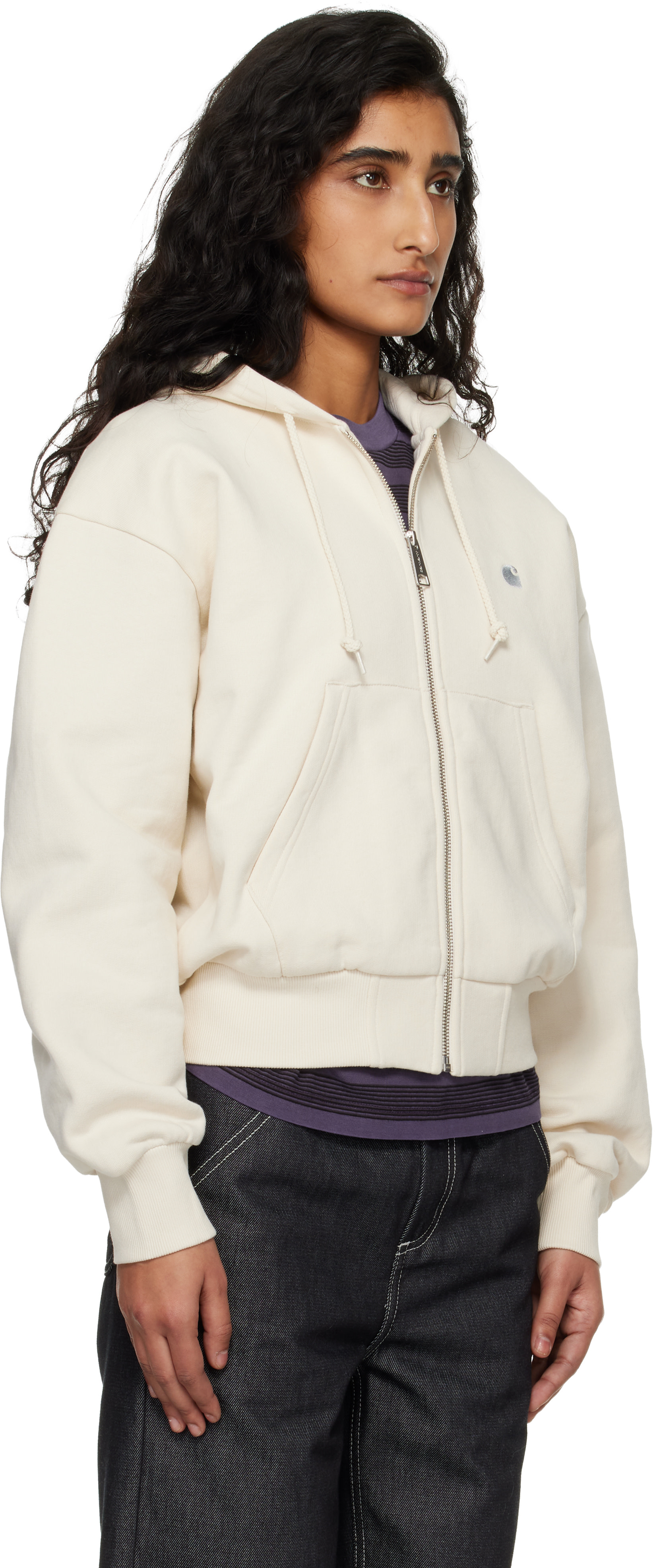 Carhartt Work In Progress - Pull à capuche Casey blanc cassé