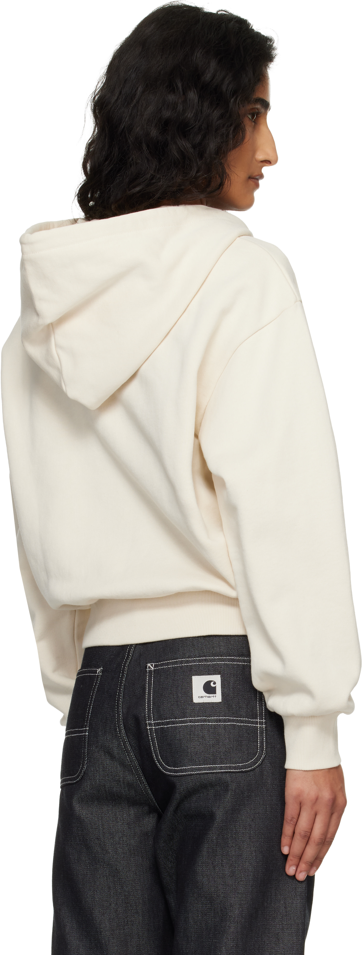 Carhartt Work In Progress - Pull à capuche Casey blanc cassé