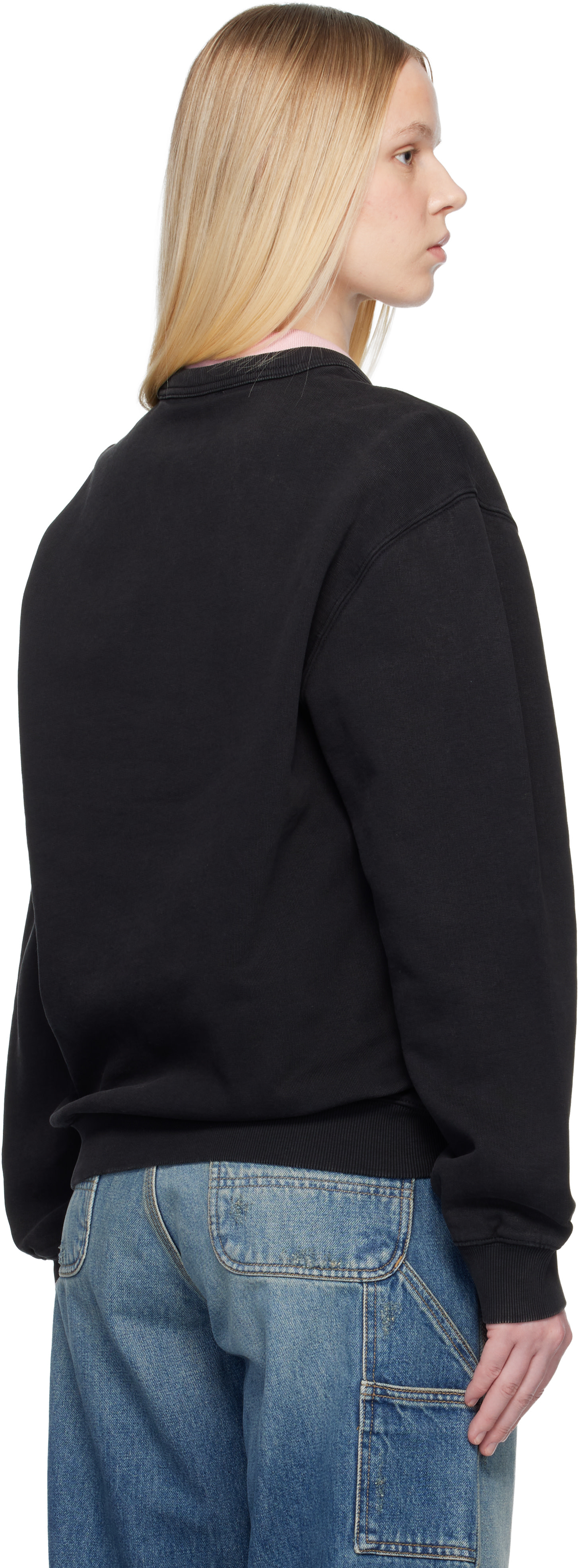 Carhartt Work In Progress - Pull molletonné Pond Corps noir à effet délavé