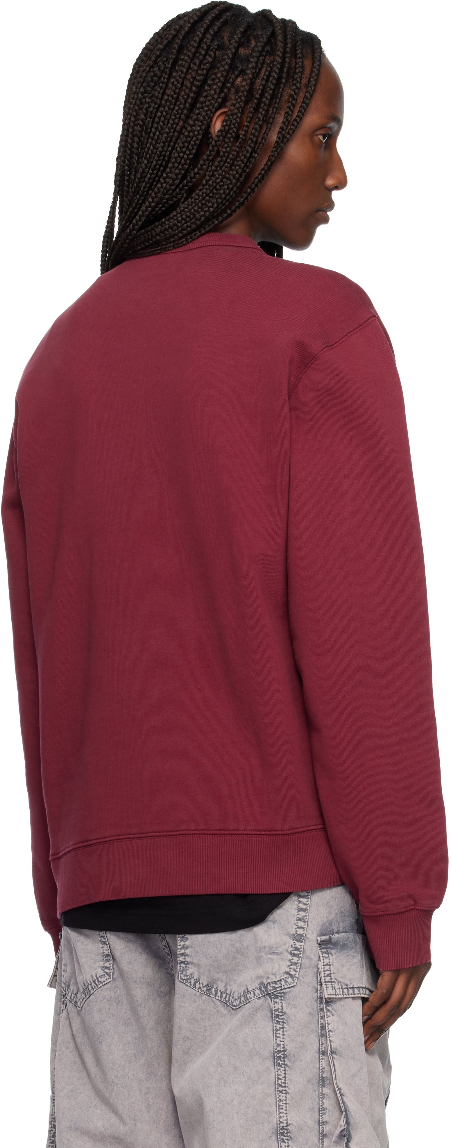 Carhartt Work In Progress - Pull molletonné Pond Corps rouge à effet délavé