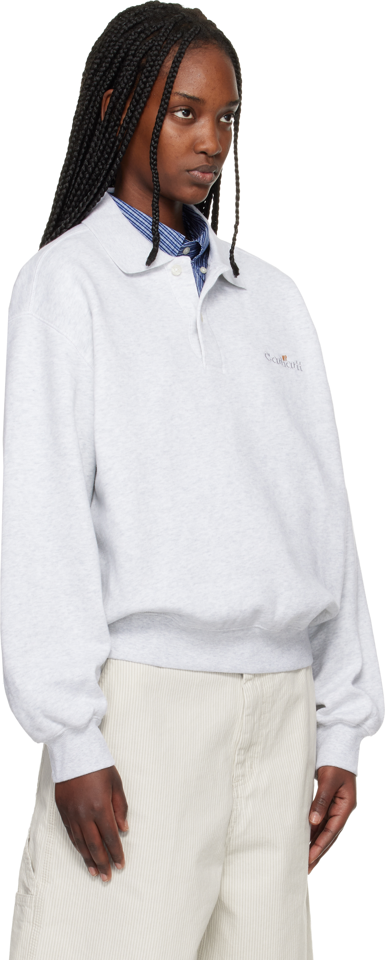 Carhartt Work In Progress - Polo gris à logo