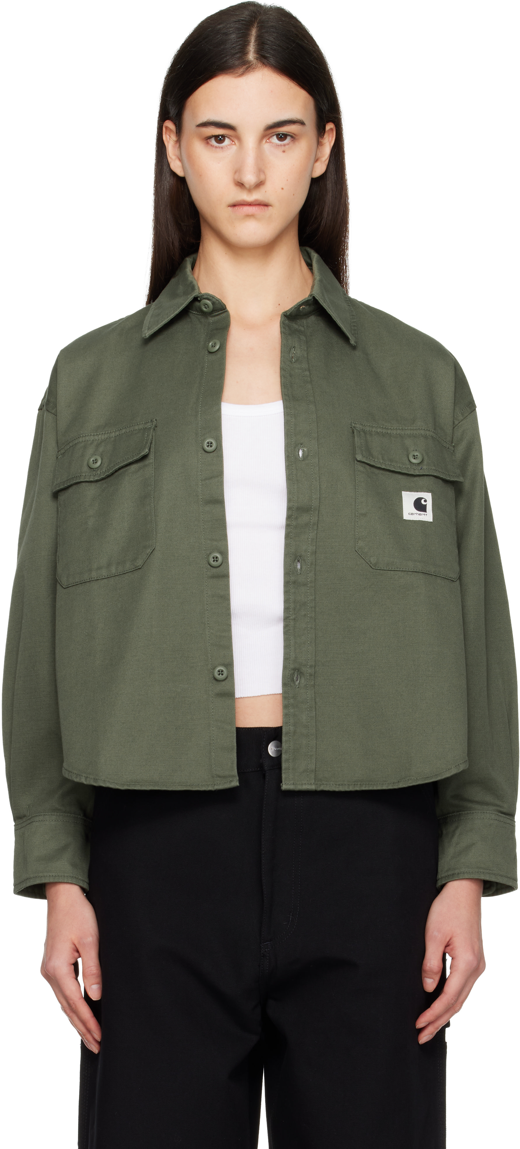 Carhartt Work In Progress: Green Kelly Shirt | SSENSE