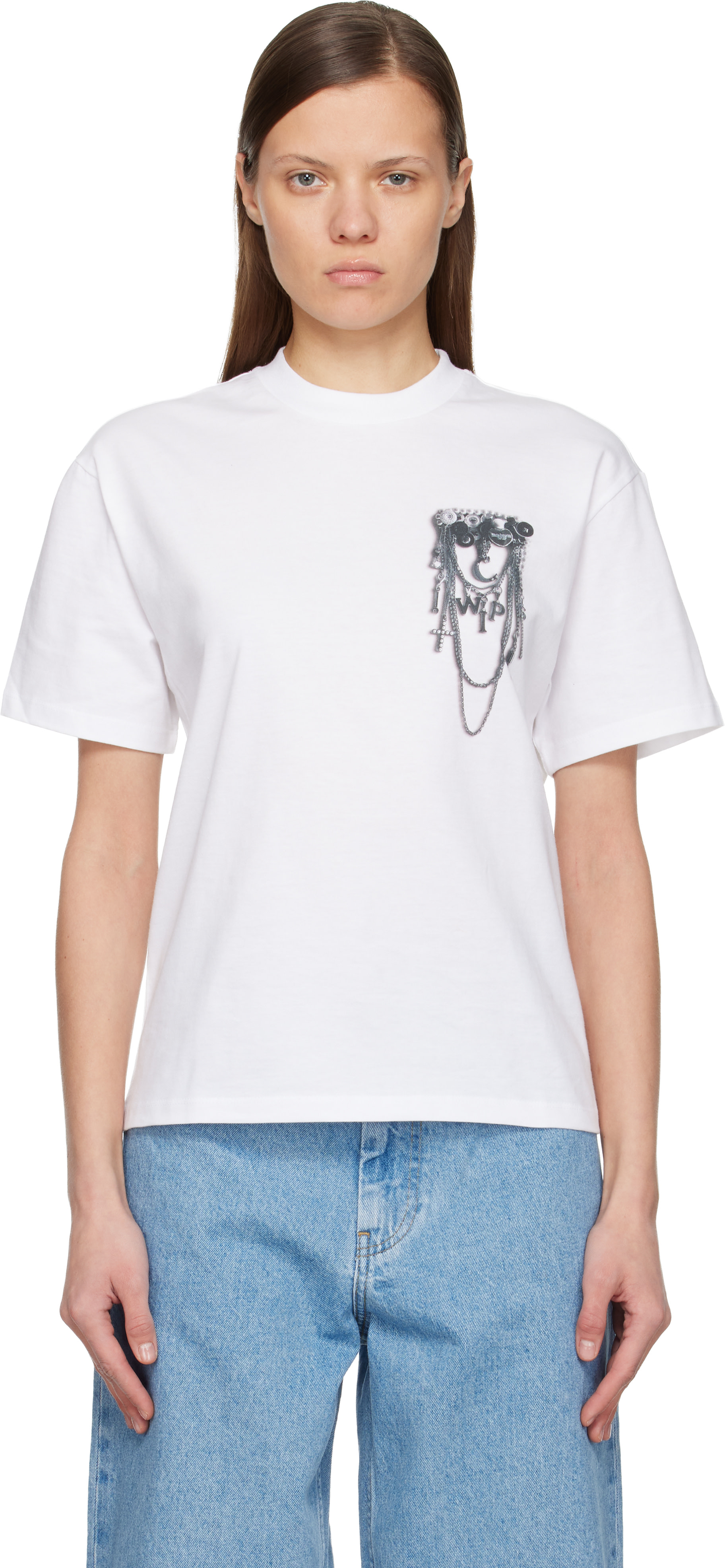 Carhartt Work In Progress - T-shirt blanc à image de breloque