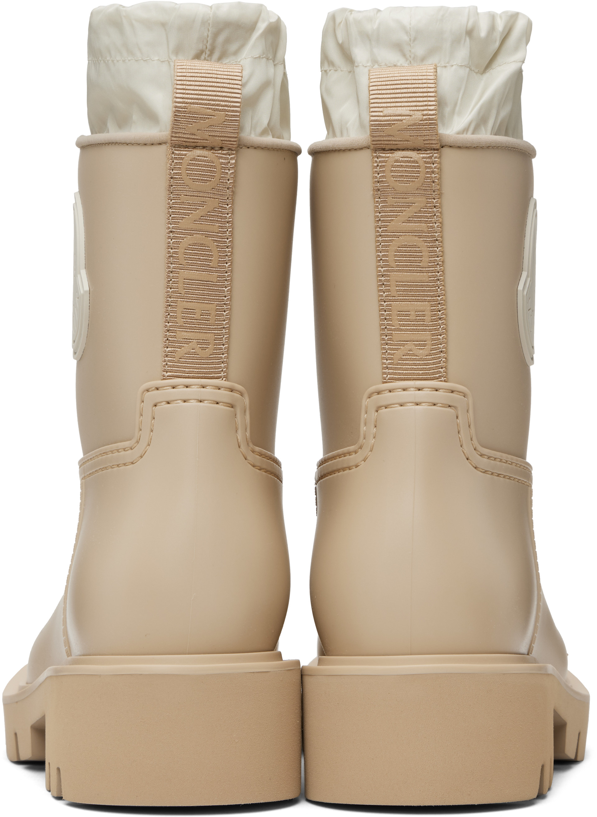 Moncler - Bottes de pluie Kickstream beiges
