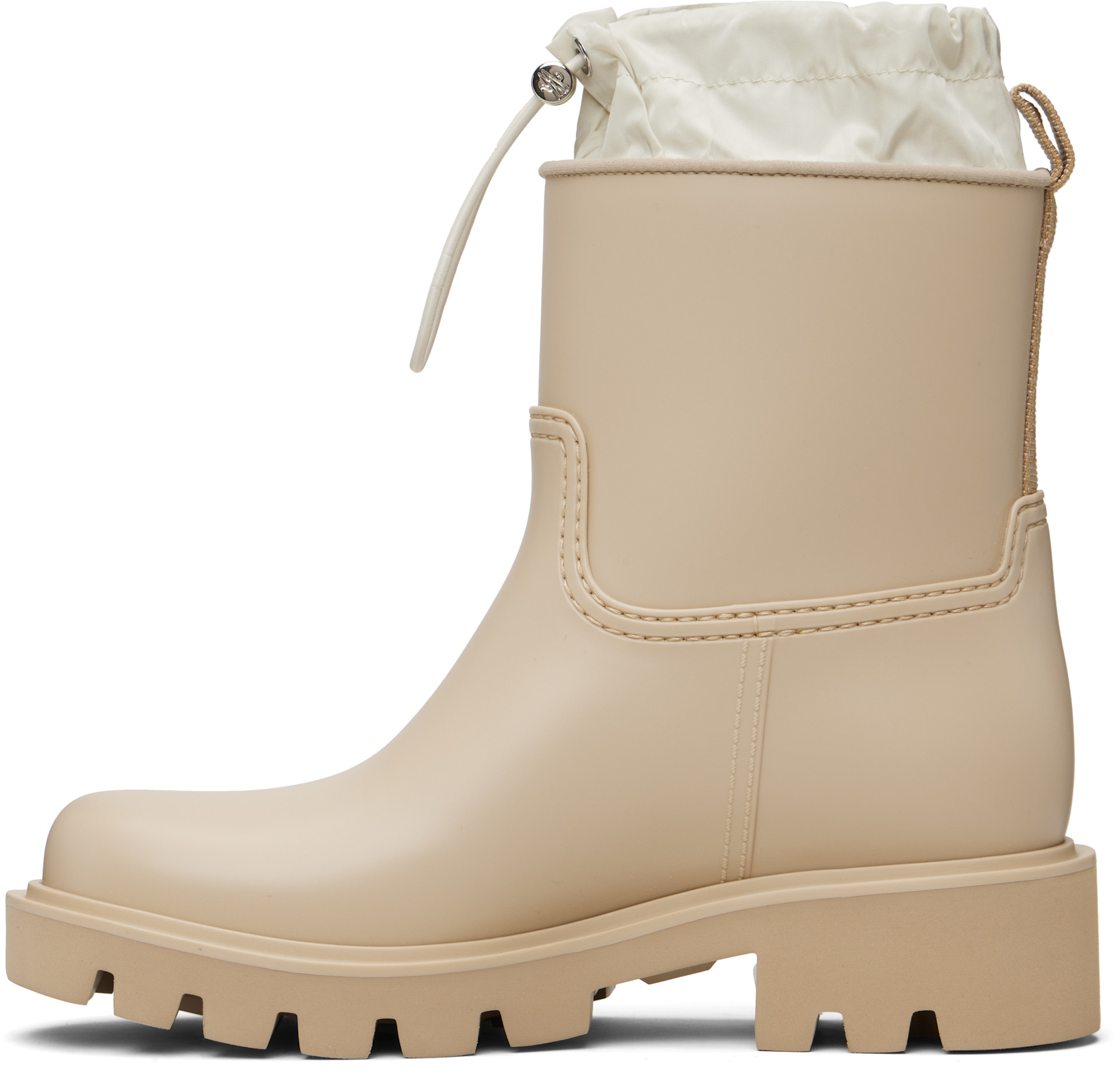 Moncler - Bottes de pluie Kickstream beiges
