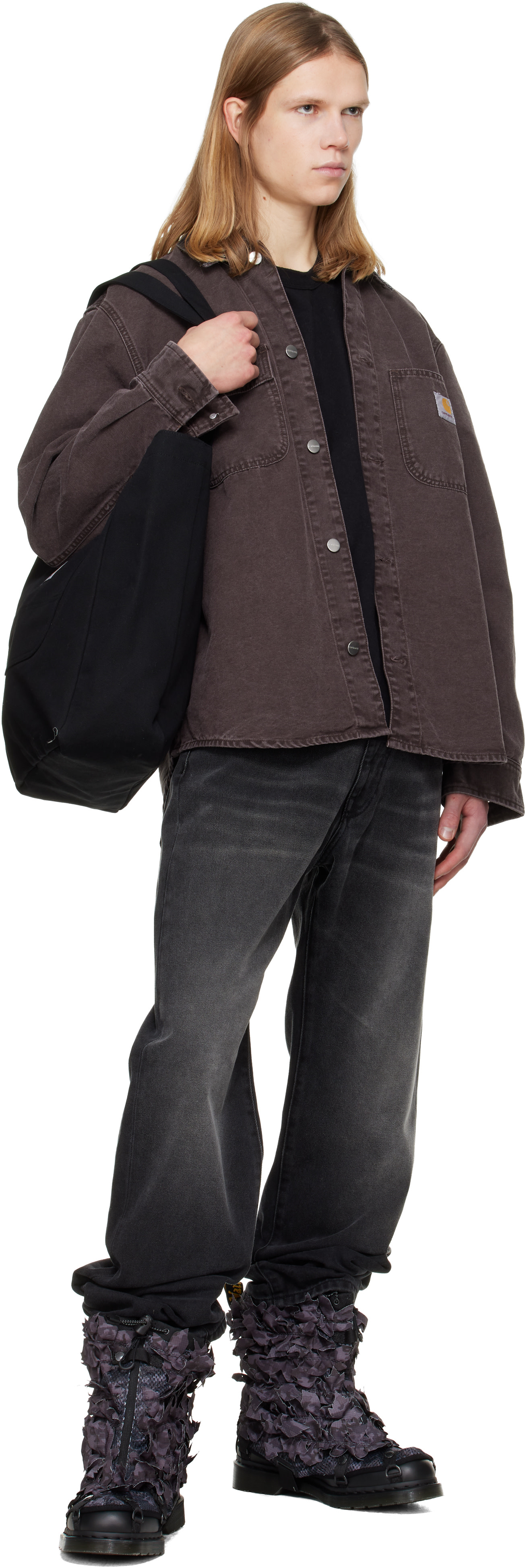 Carhartt Work In Progress - 블랙 베이 토트백