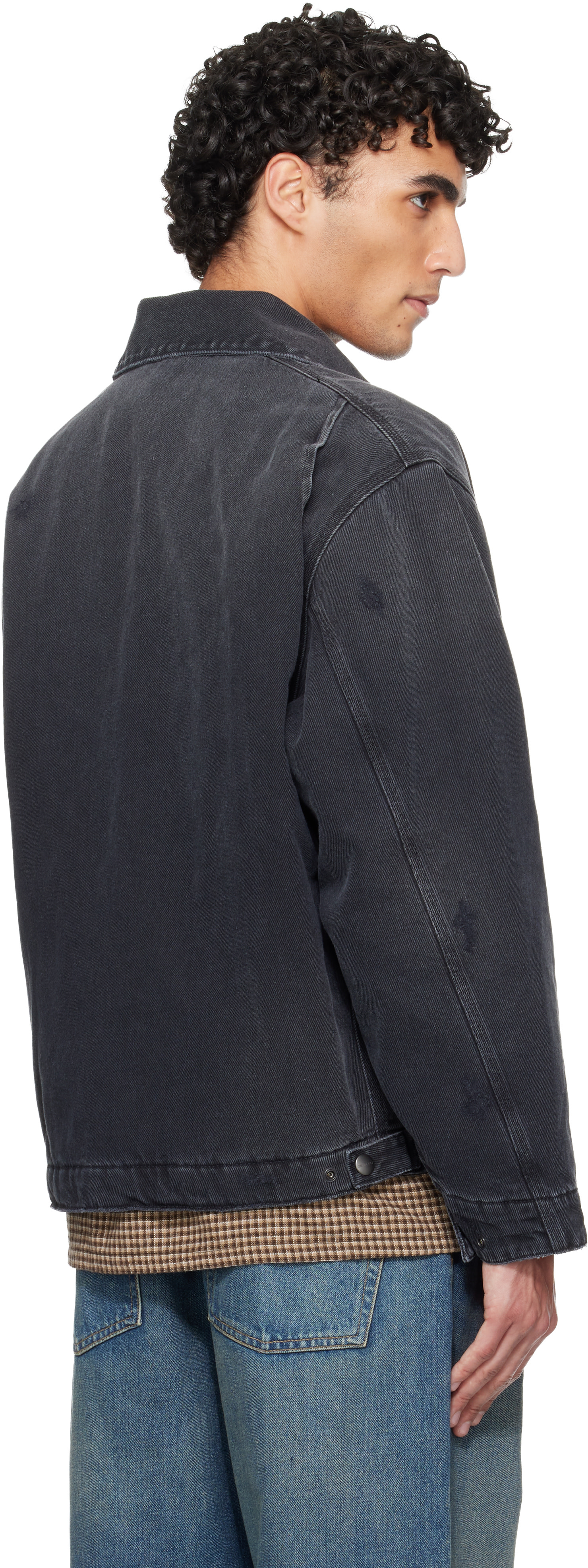 Carhartt Work In Progress: ブラック OG Detroit デニムジャケット
