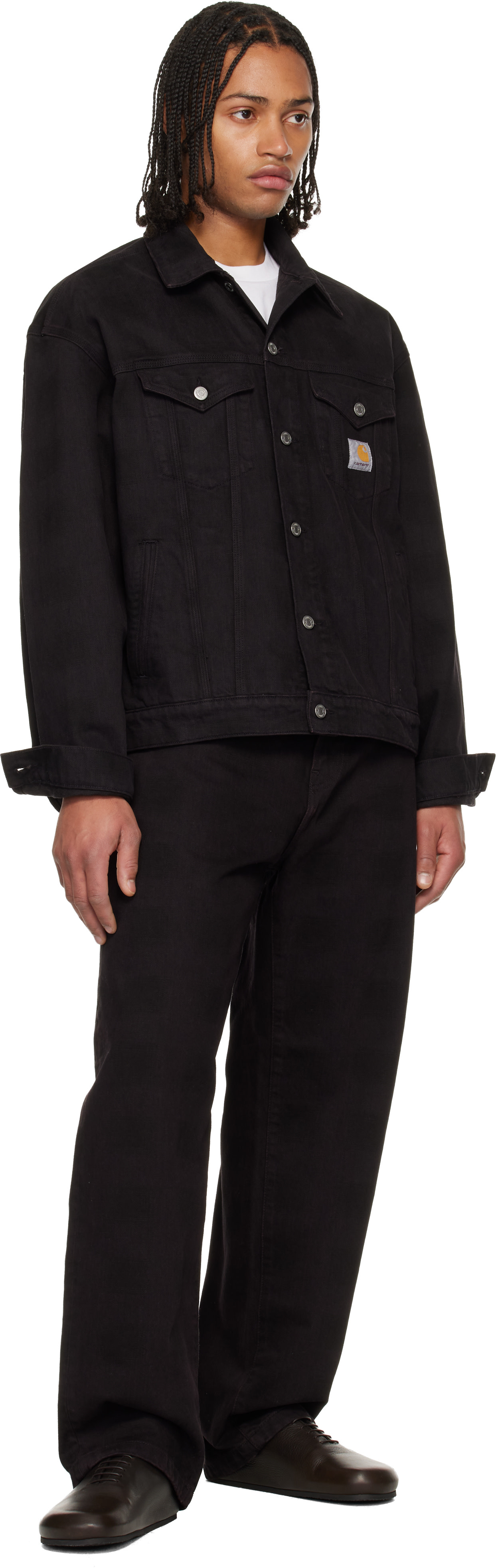 Carhartt Work In Progress: ブラック Everson デニム トラッカー