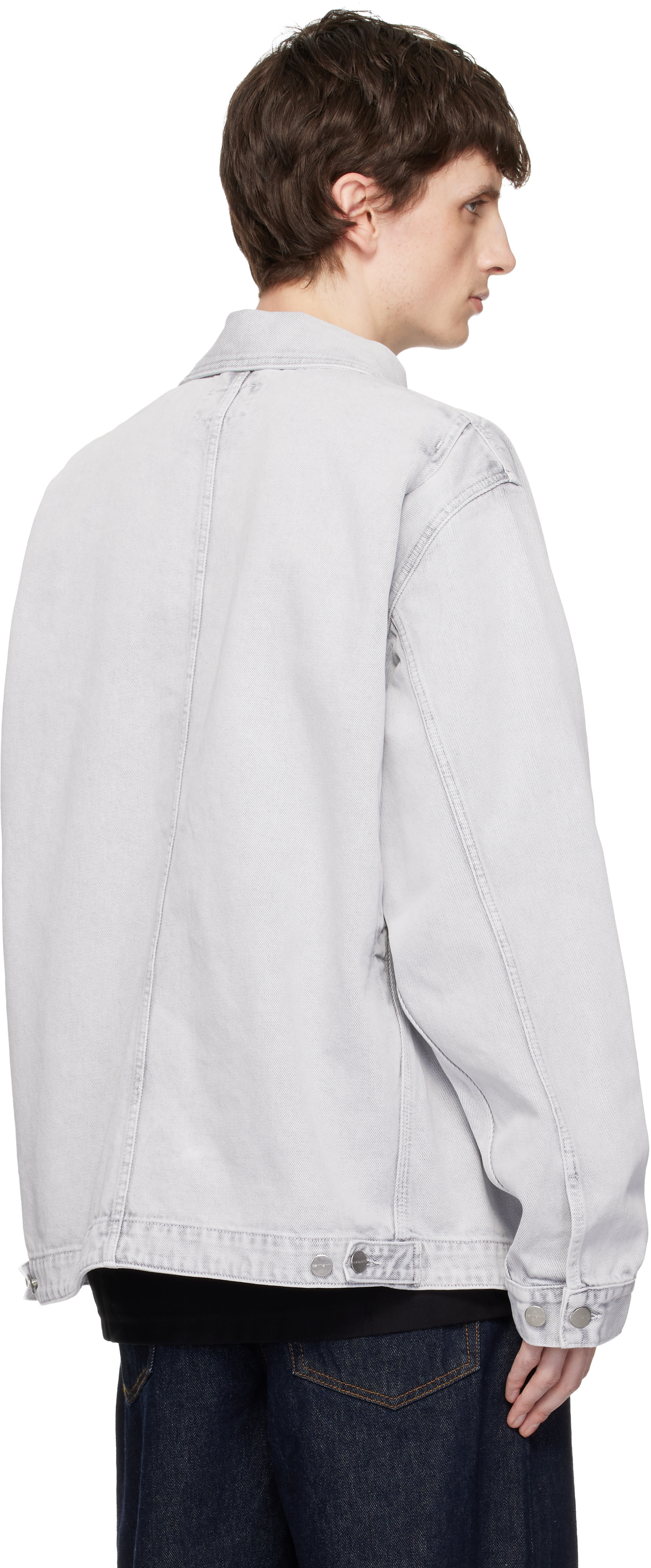 Carhartt Work In Progress - 그레이 OG 더블 프론트 데님 재킷