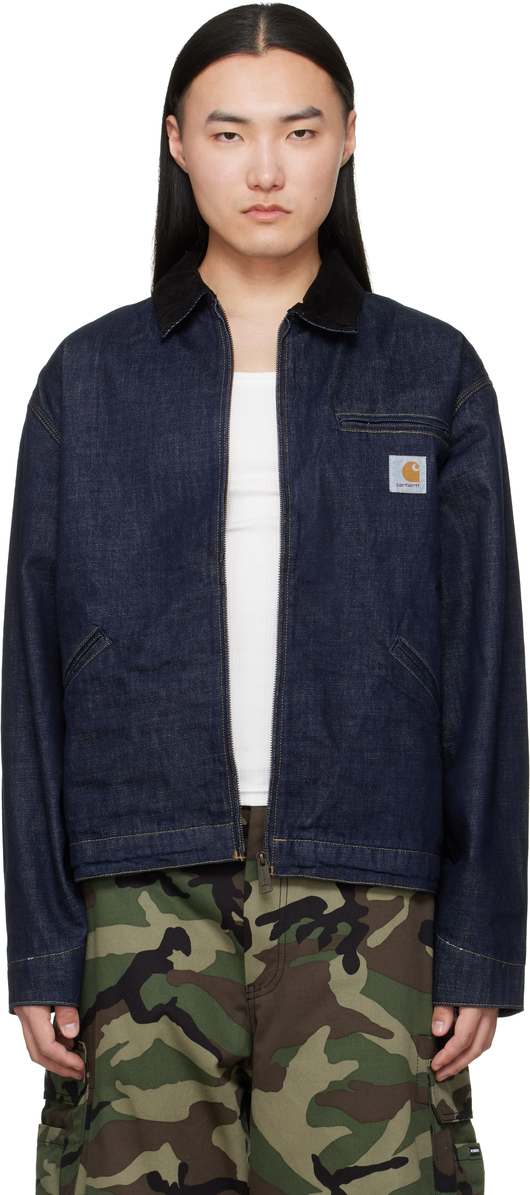 Carhartt Work In Progress: ブルー OG Detroit デニムジャケット