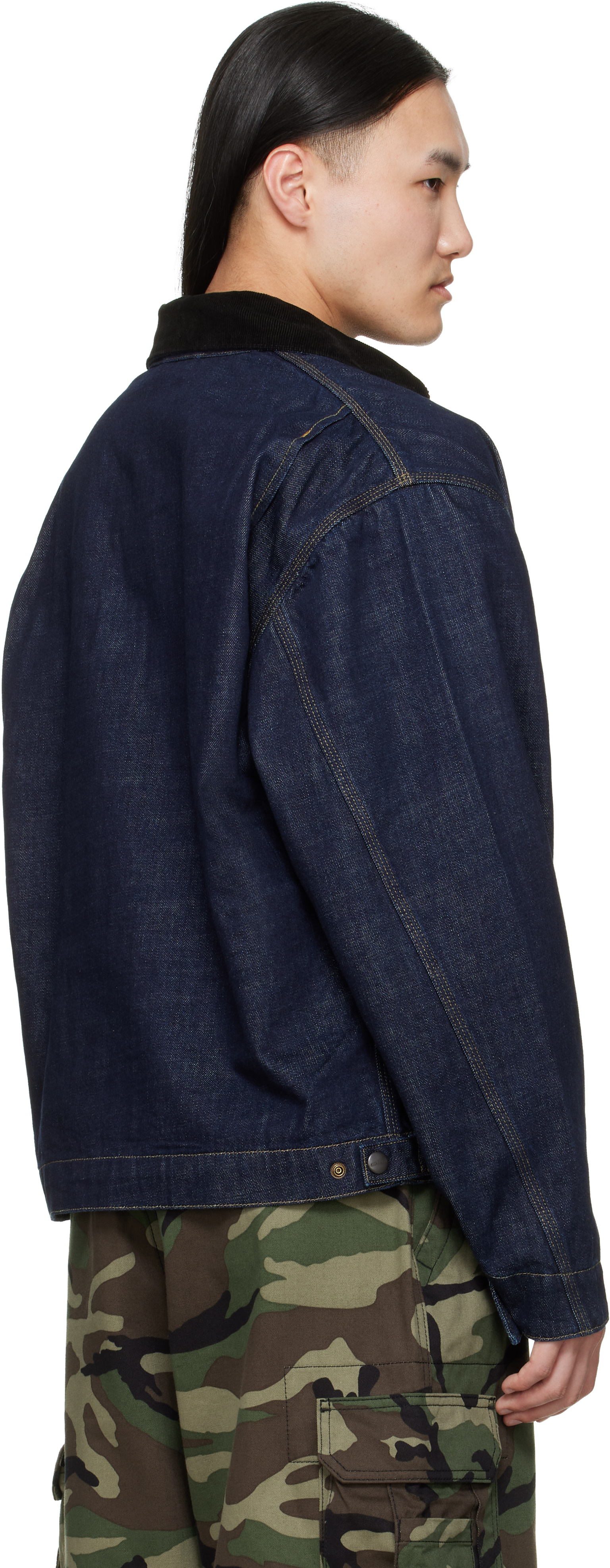 Carhartt Work In Progress - 블루 OG 디트로이트 데님 재킷