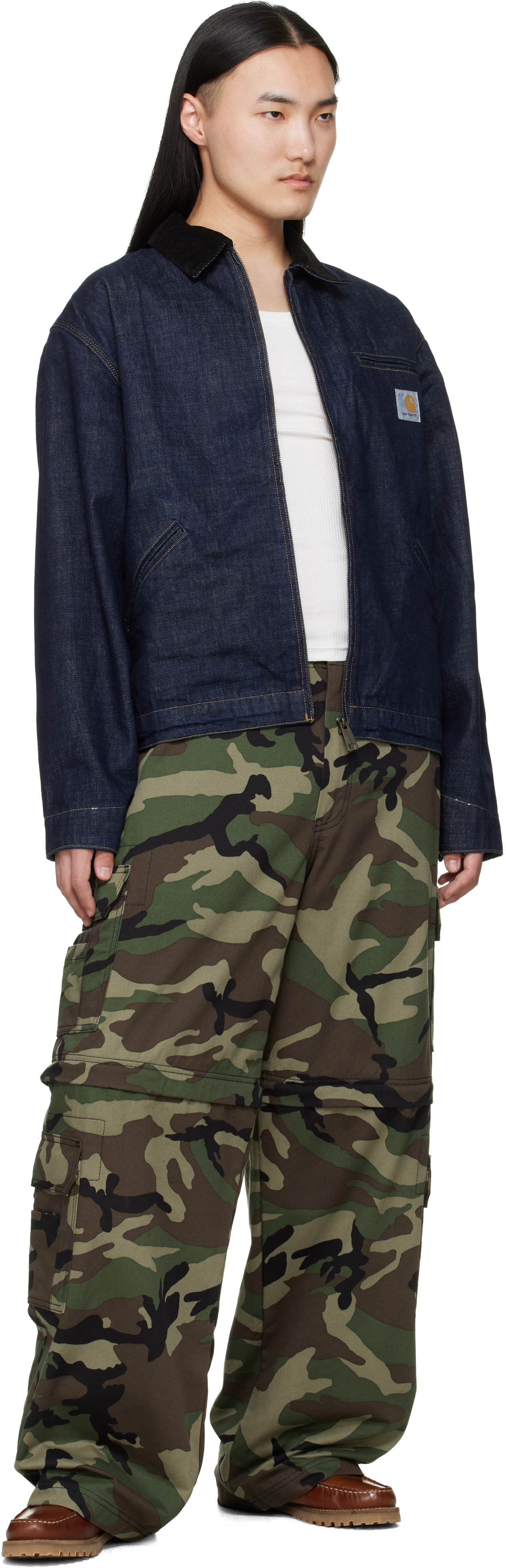 Carhartt Work In Progress: ブルー OG Detroit デニムジャケット
