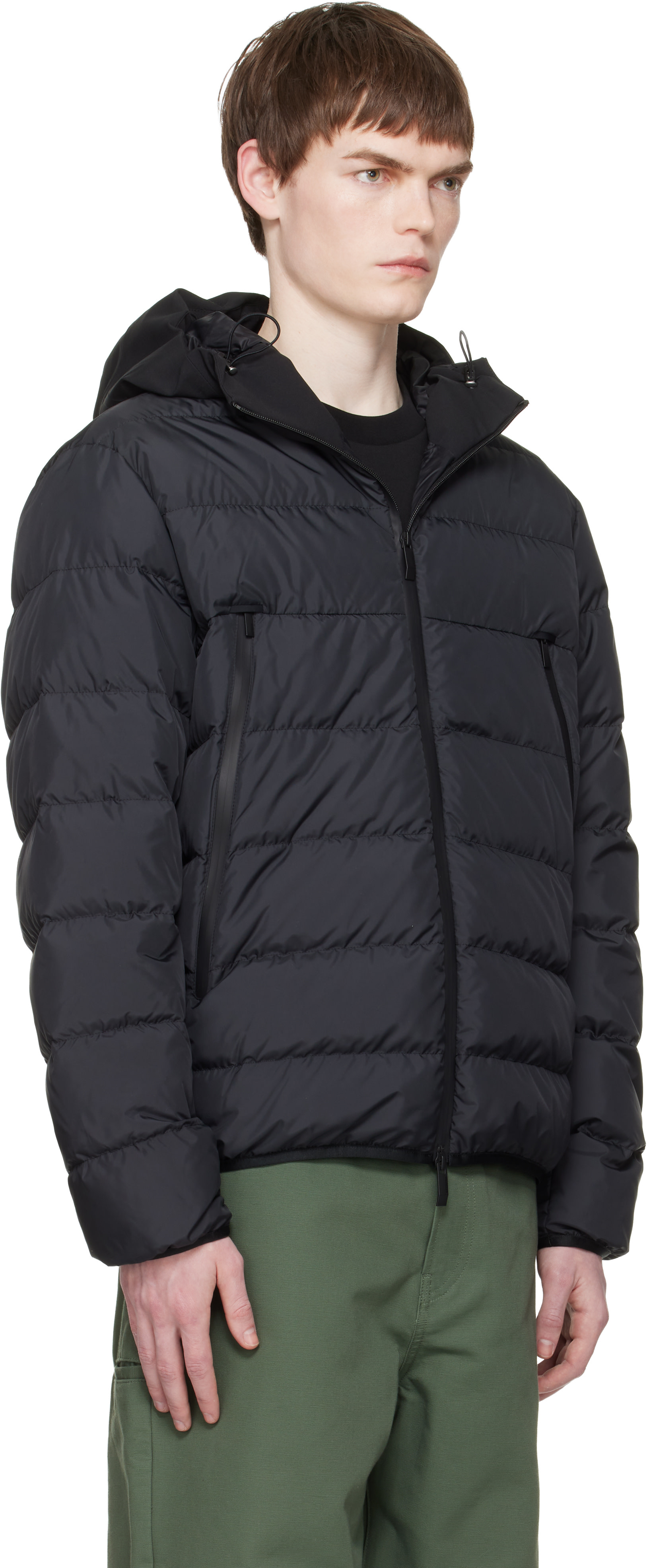 Moncler - 블랙 베가 후드 쇼트 다운 재킷