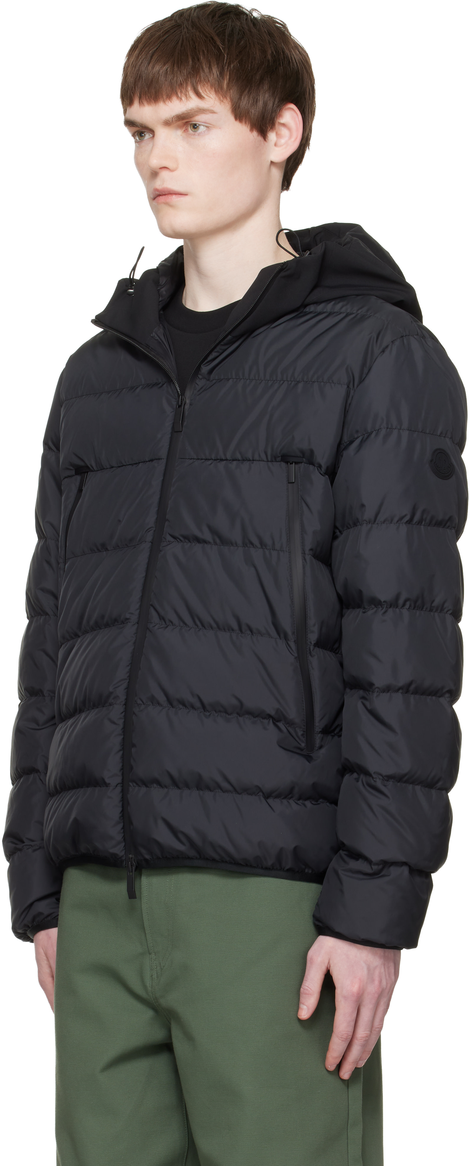 Moncler - 블랙 베가 후드 쇼트 다운 재킷