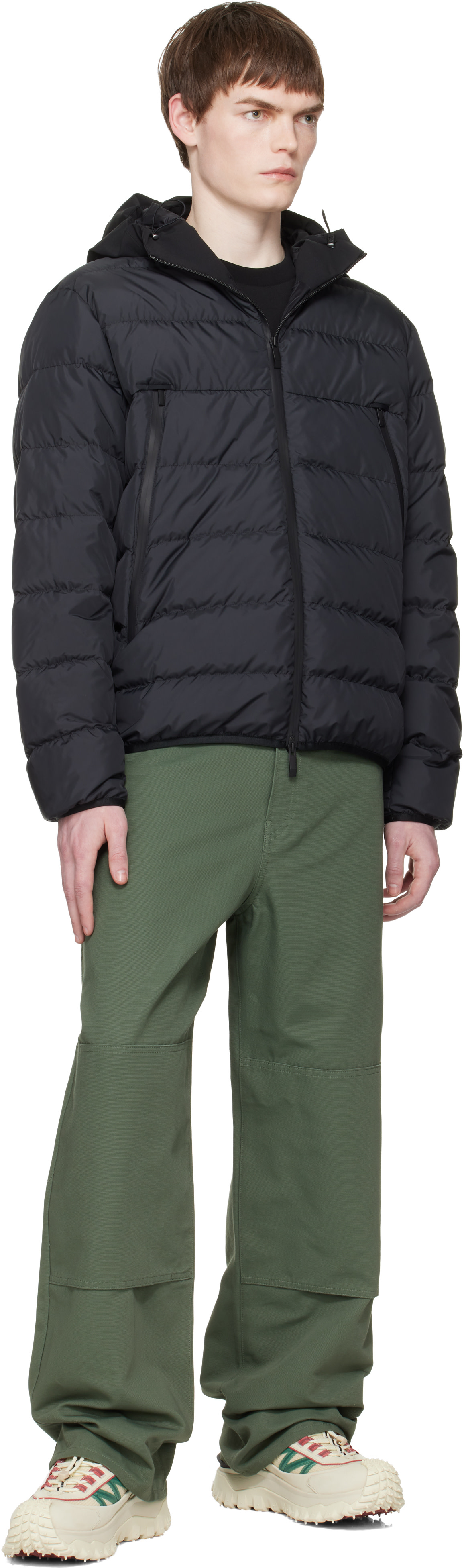 Moncler - 블랙 베가 후드 쇼트 다운 재킷